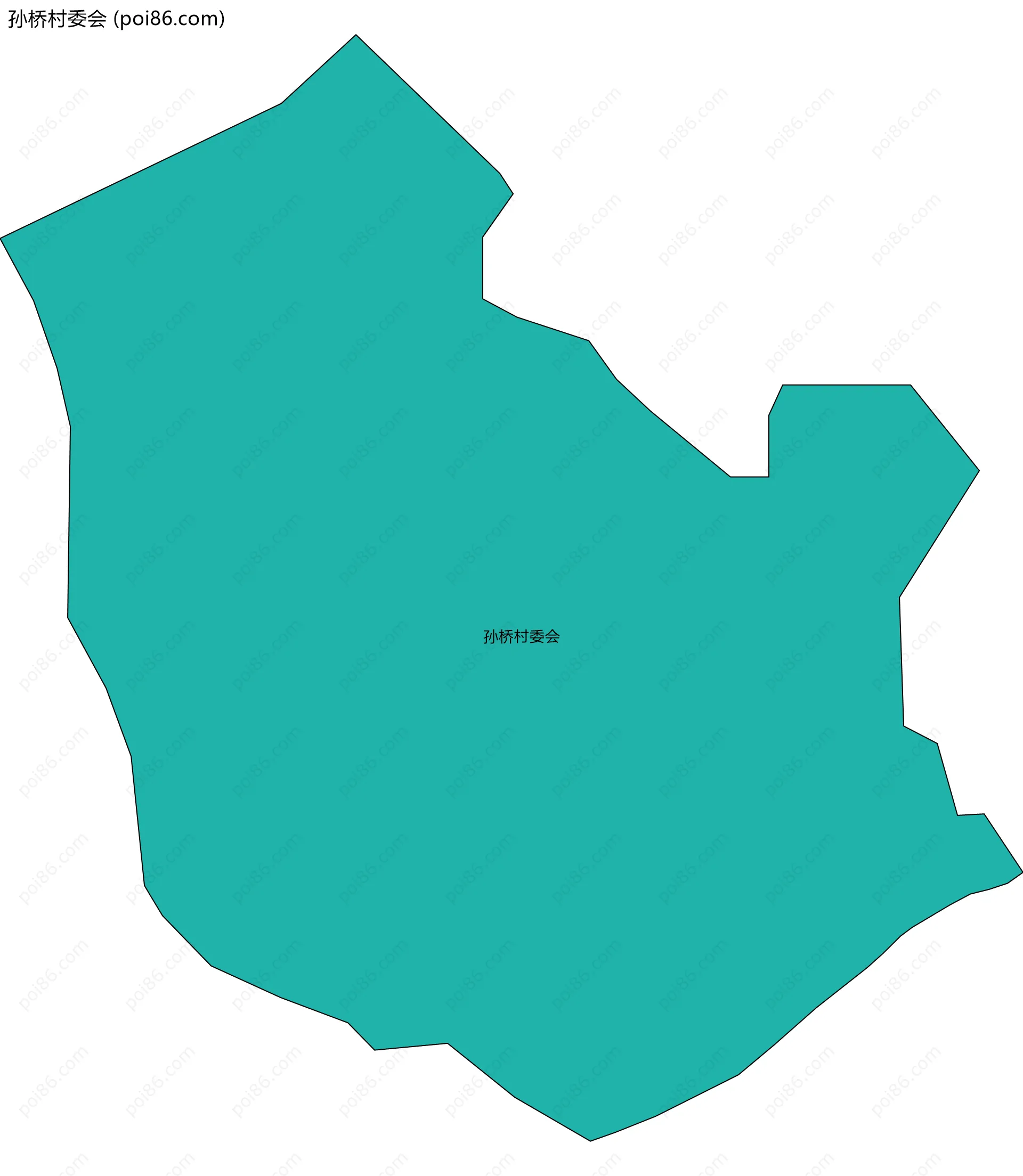 孙桥村委会边界地图