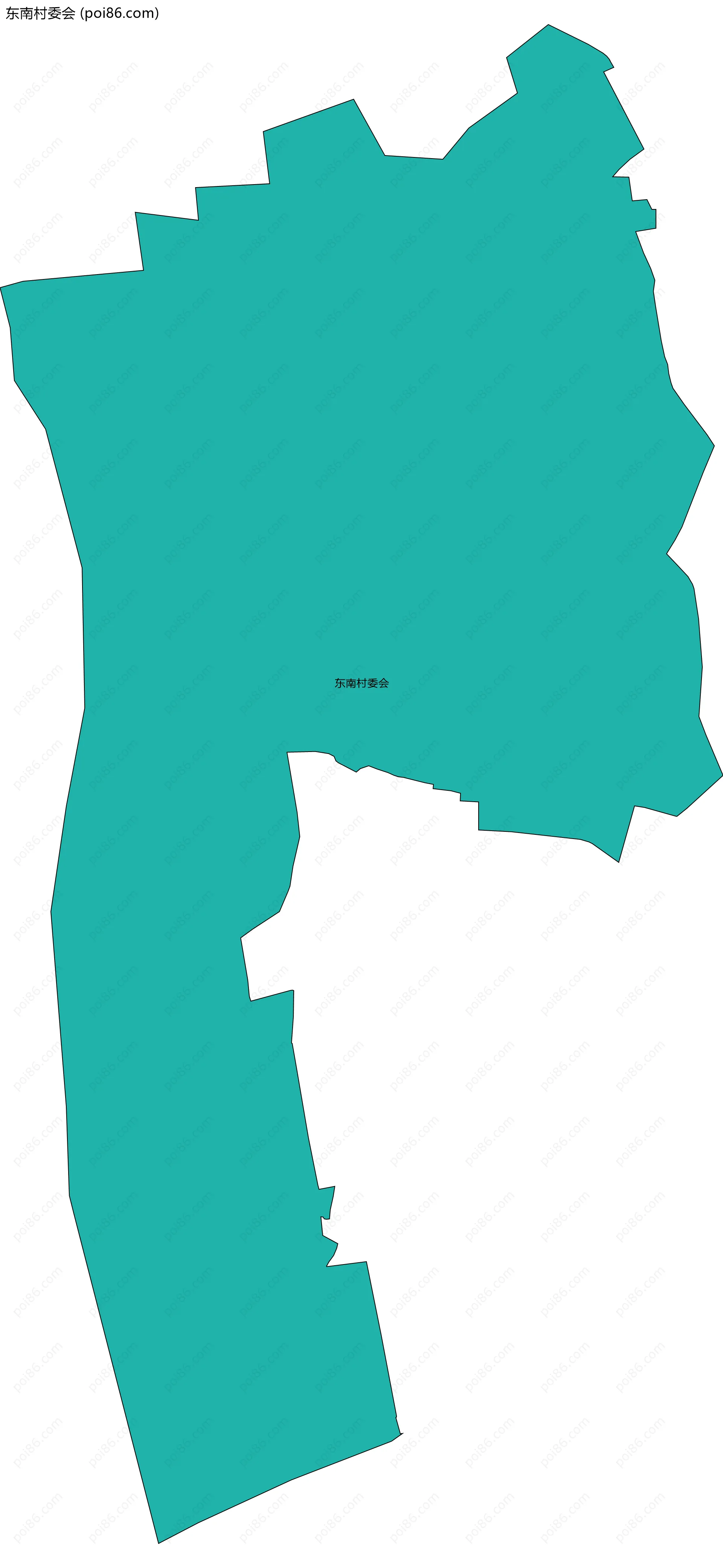 东南村委会边界地图