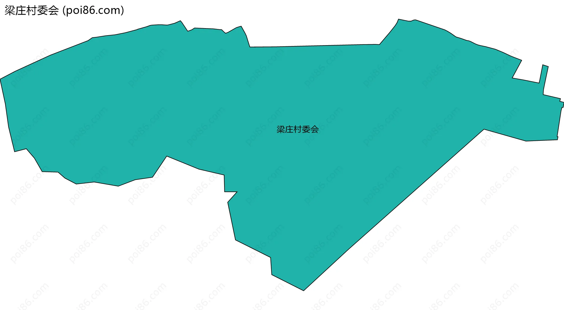 梁庄村委会边界地图