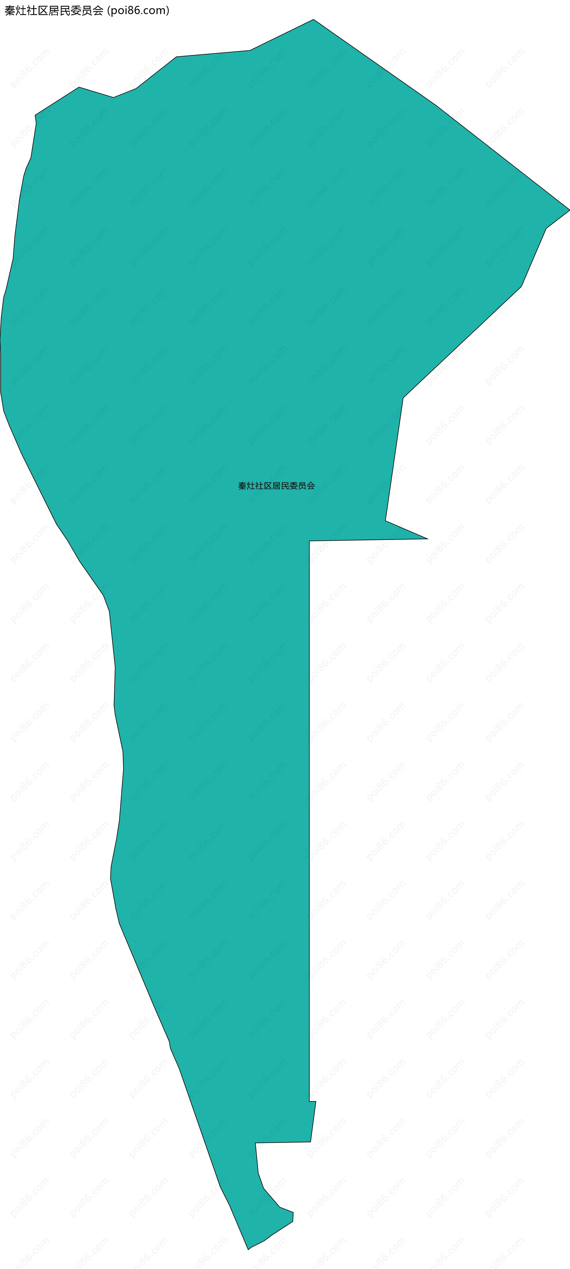 秦灶社区居民委员会边界地图