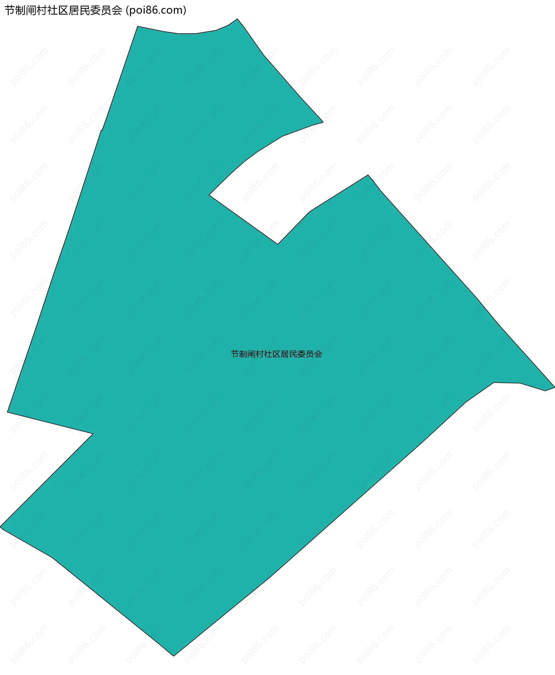 节制闸村社区居民委员会边界地图