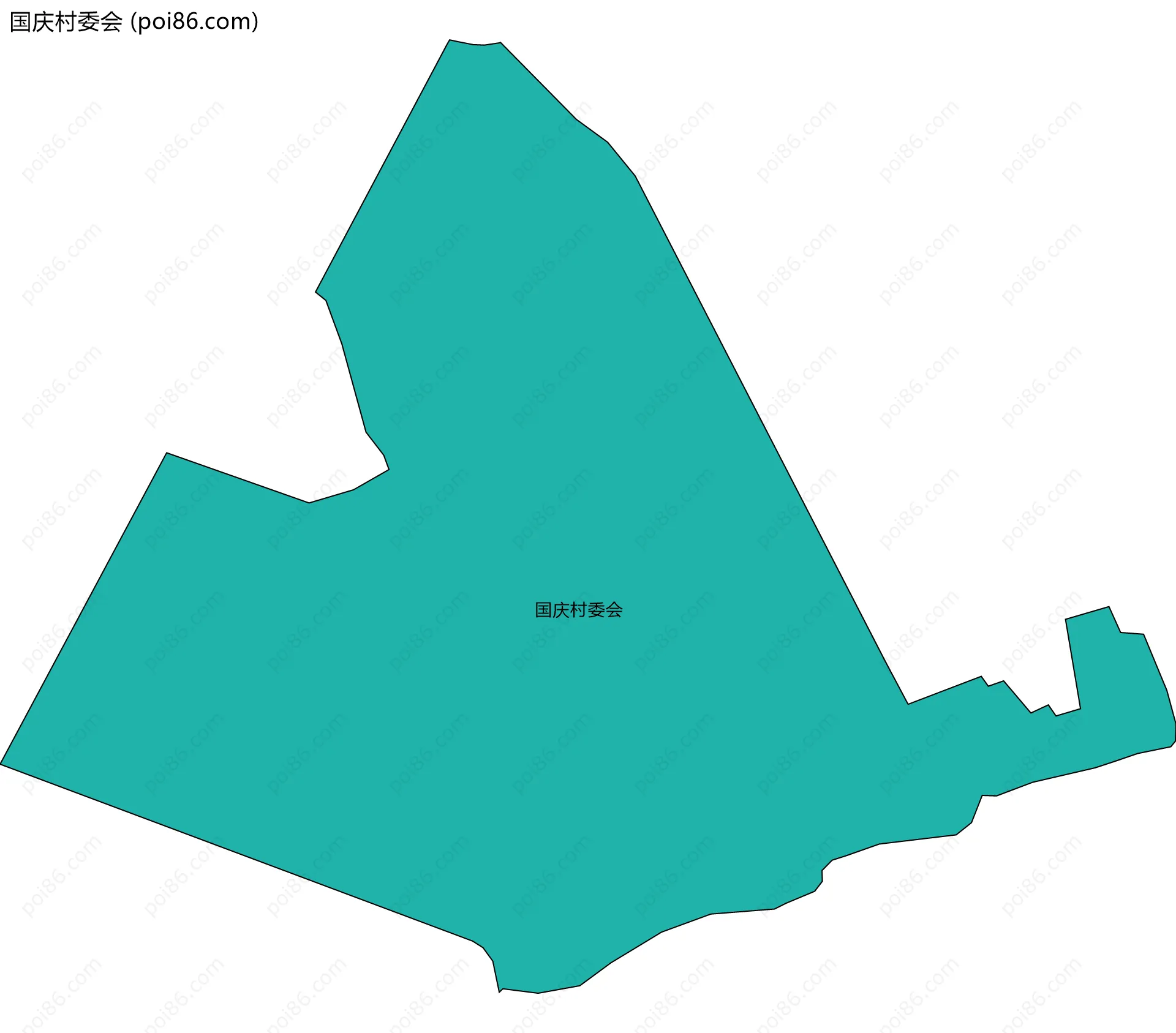 国庆村委会边界地图