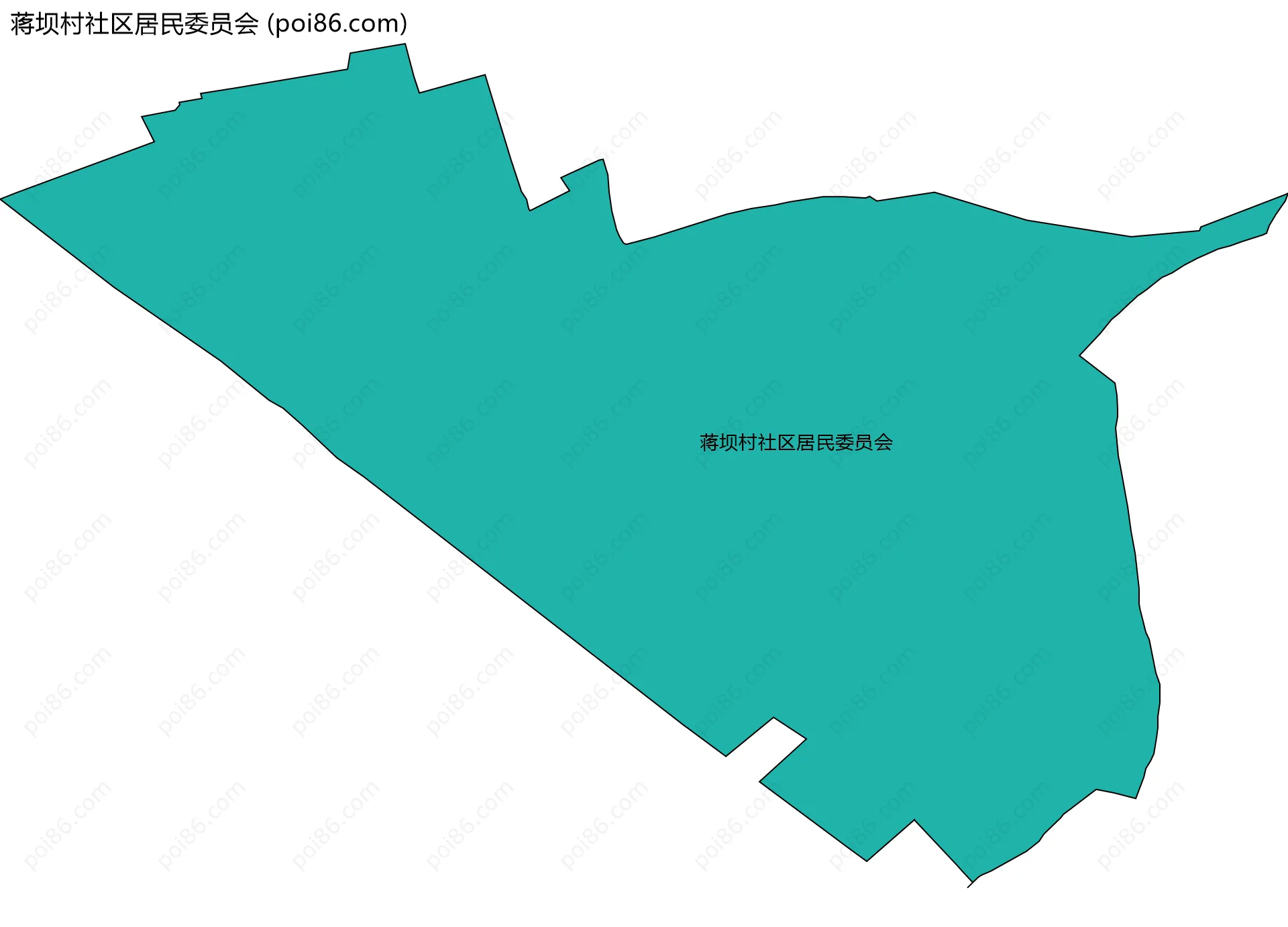 蒋坝村社区居民委员会边界地图