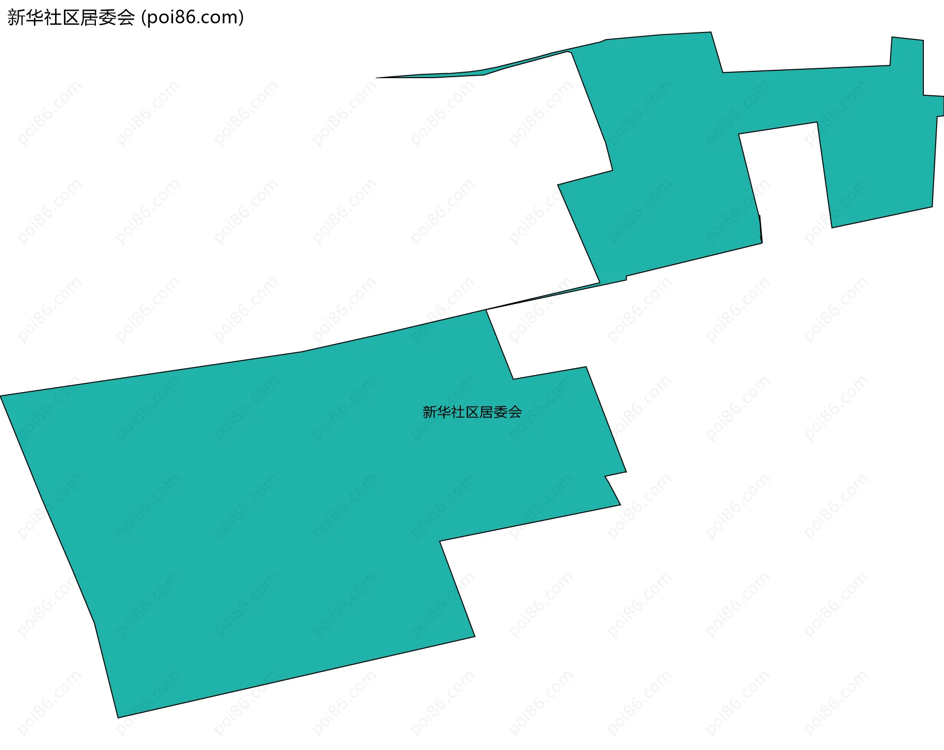 新华社区居委会边界地图