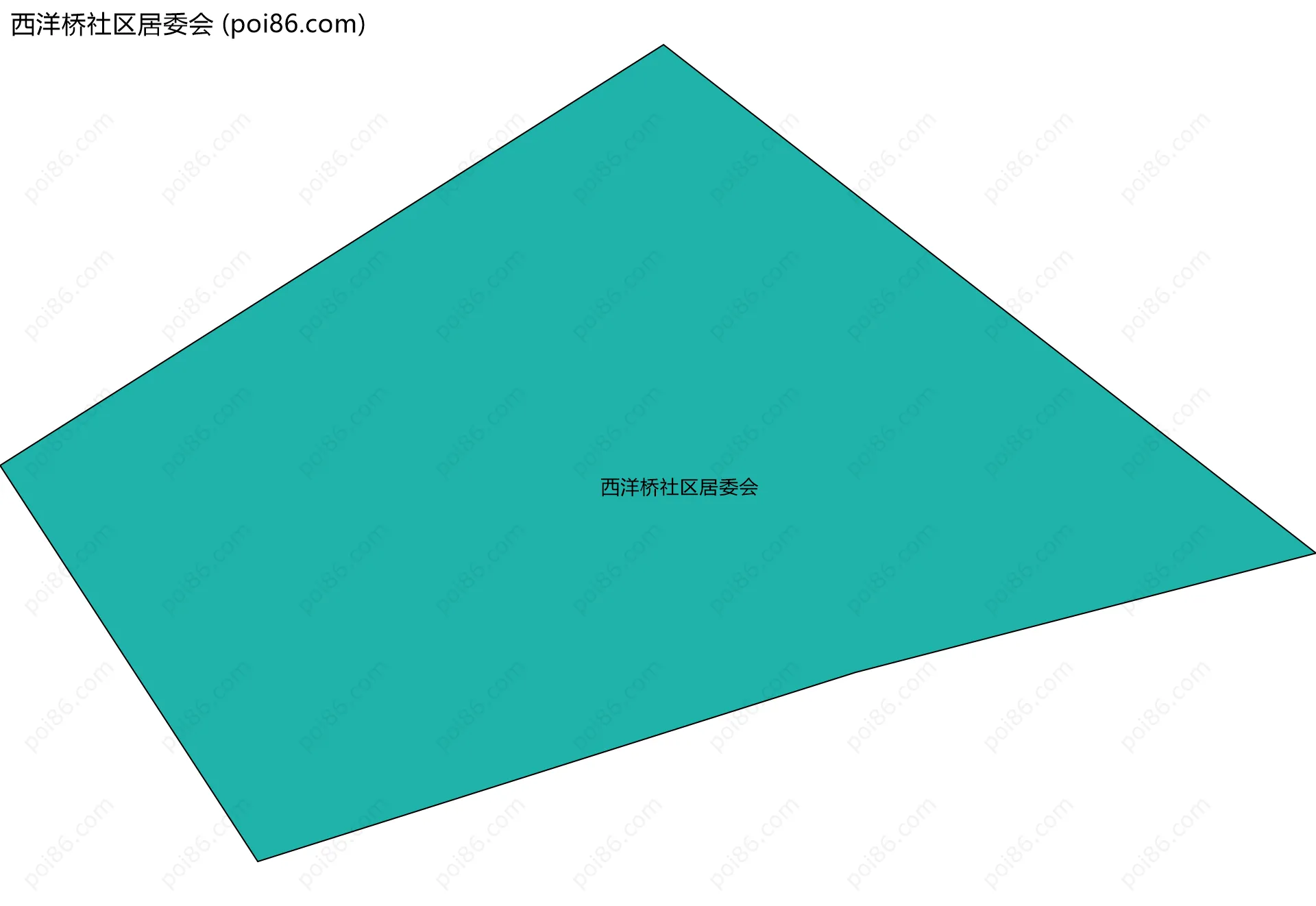 西洋桥社区居委会边界地图