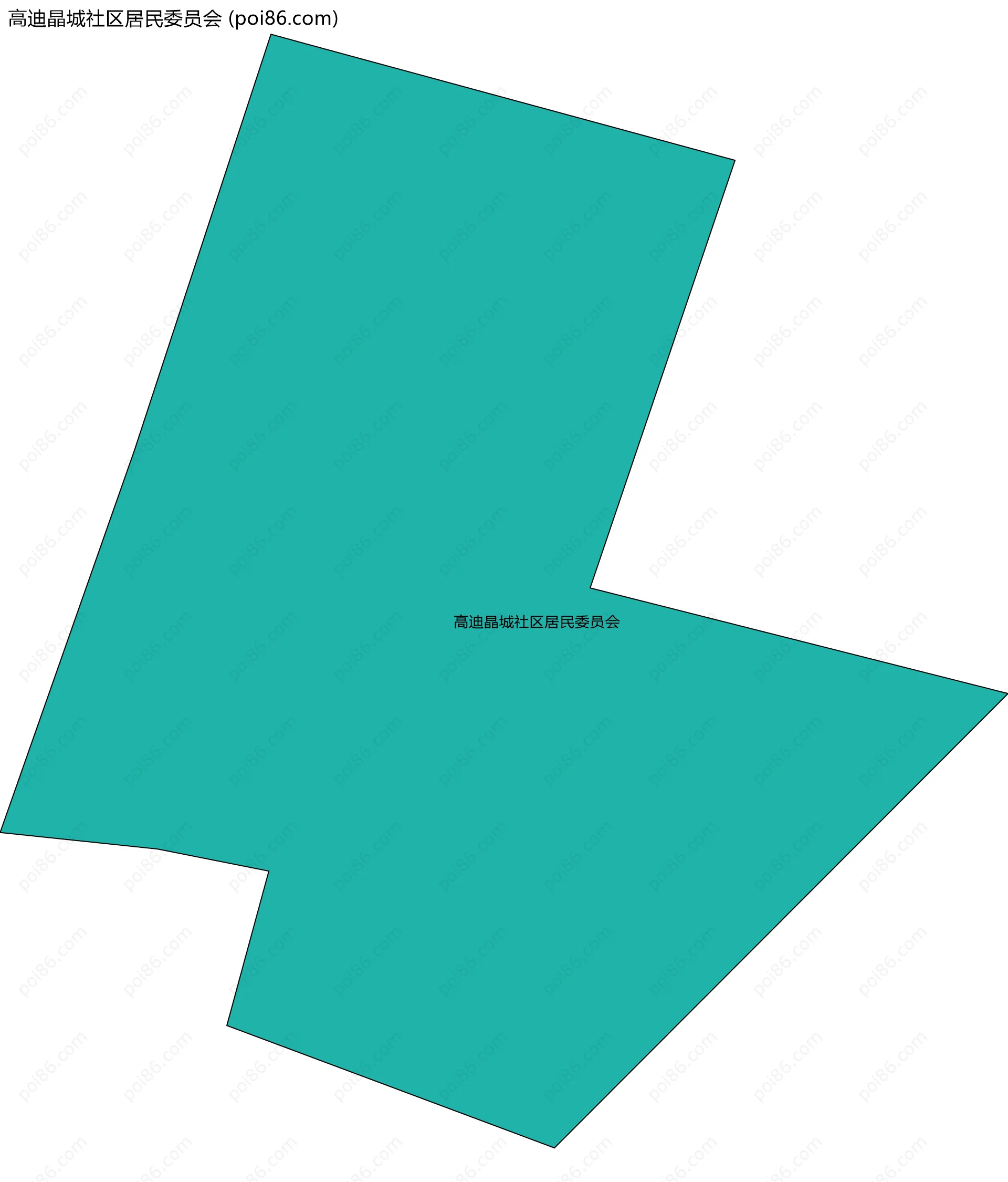 高迪晶城社区居民委员会边界地图