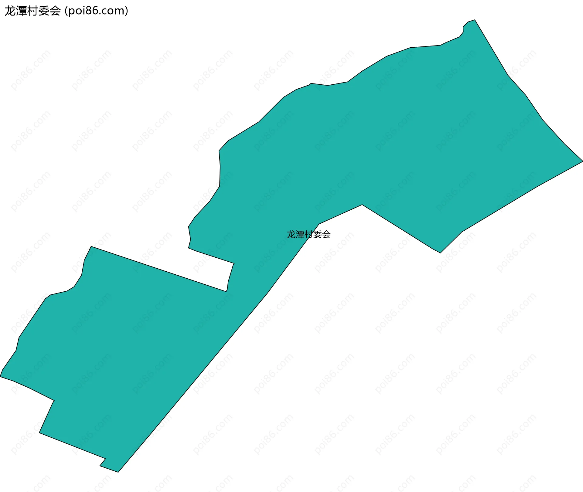 龙潭村委会边界地图