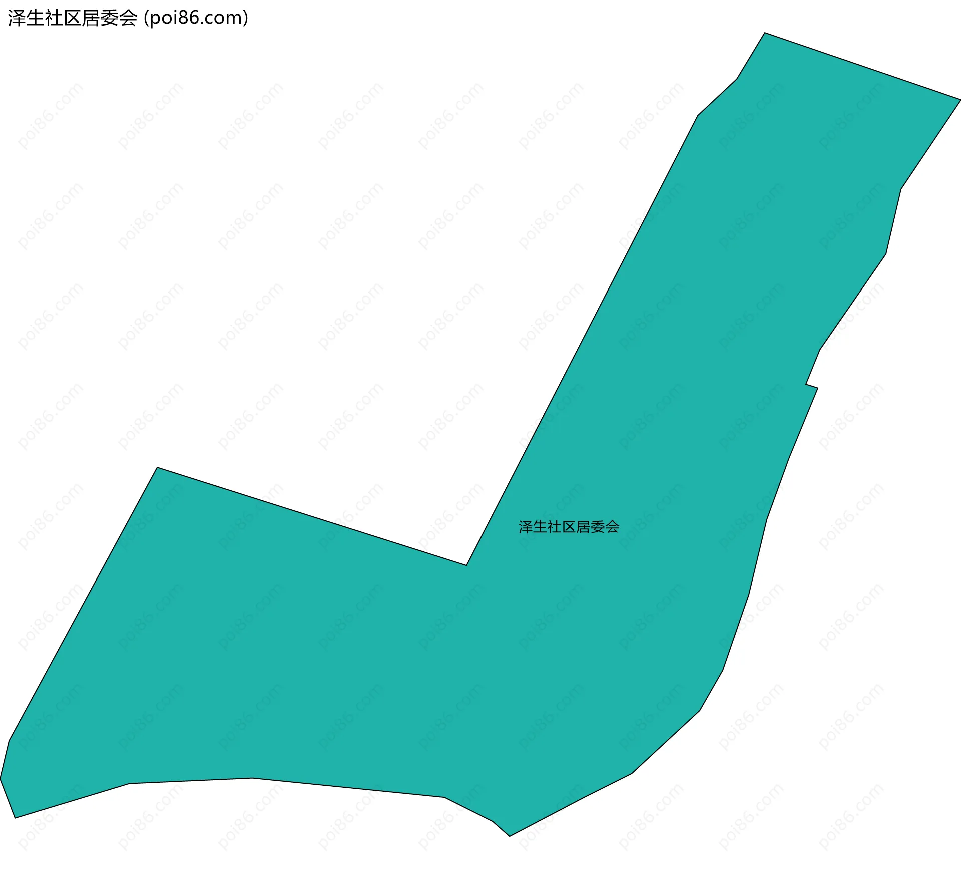 泽生社区居委会边界地图
