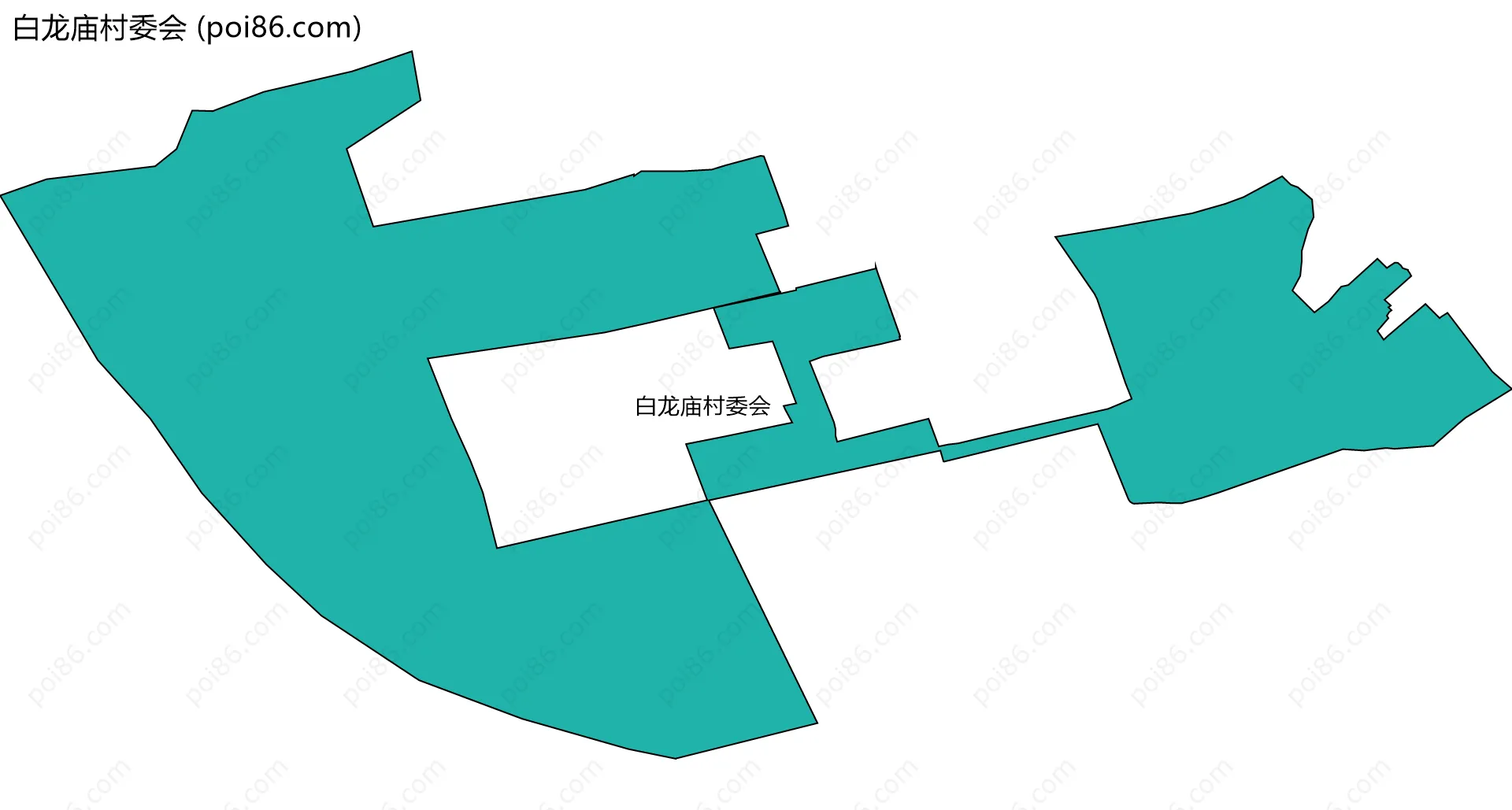 白龙庙村委会边界地图
