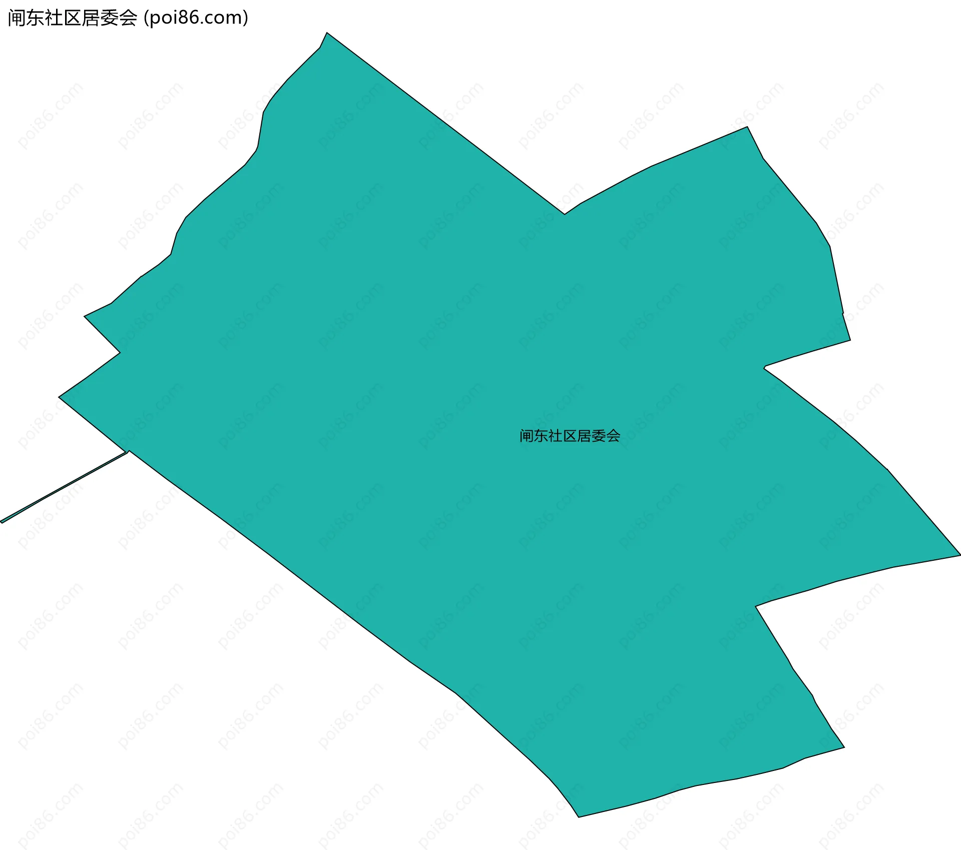 闸东社区居委会边界地图