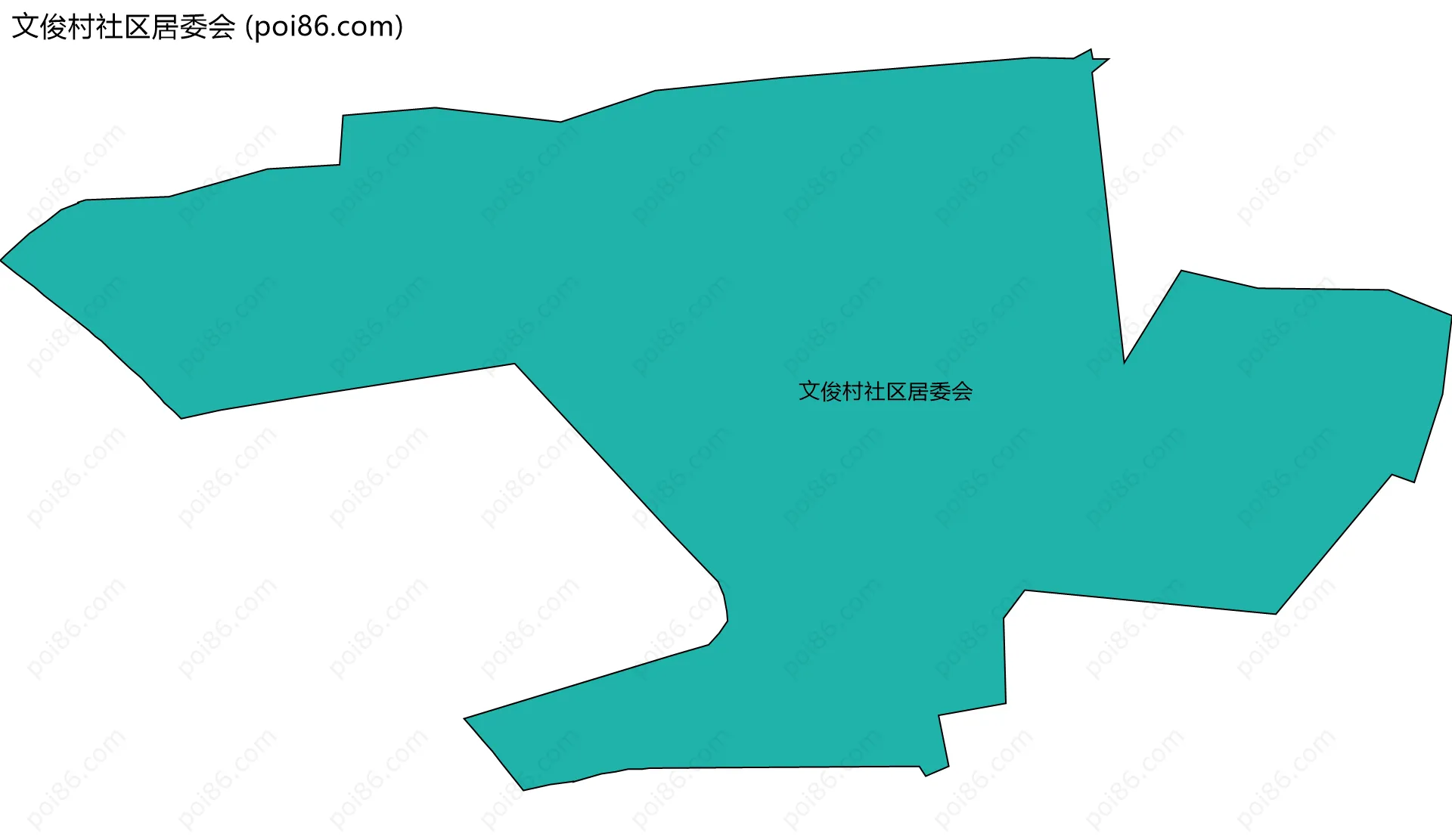 文俊村社区居委会边界地图