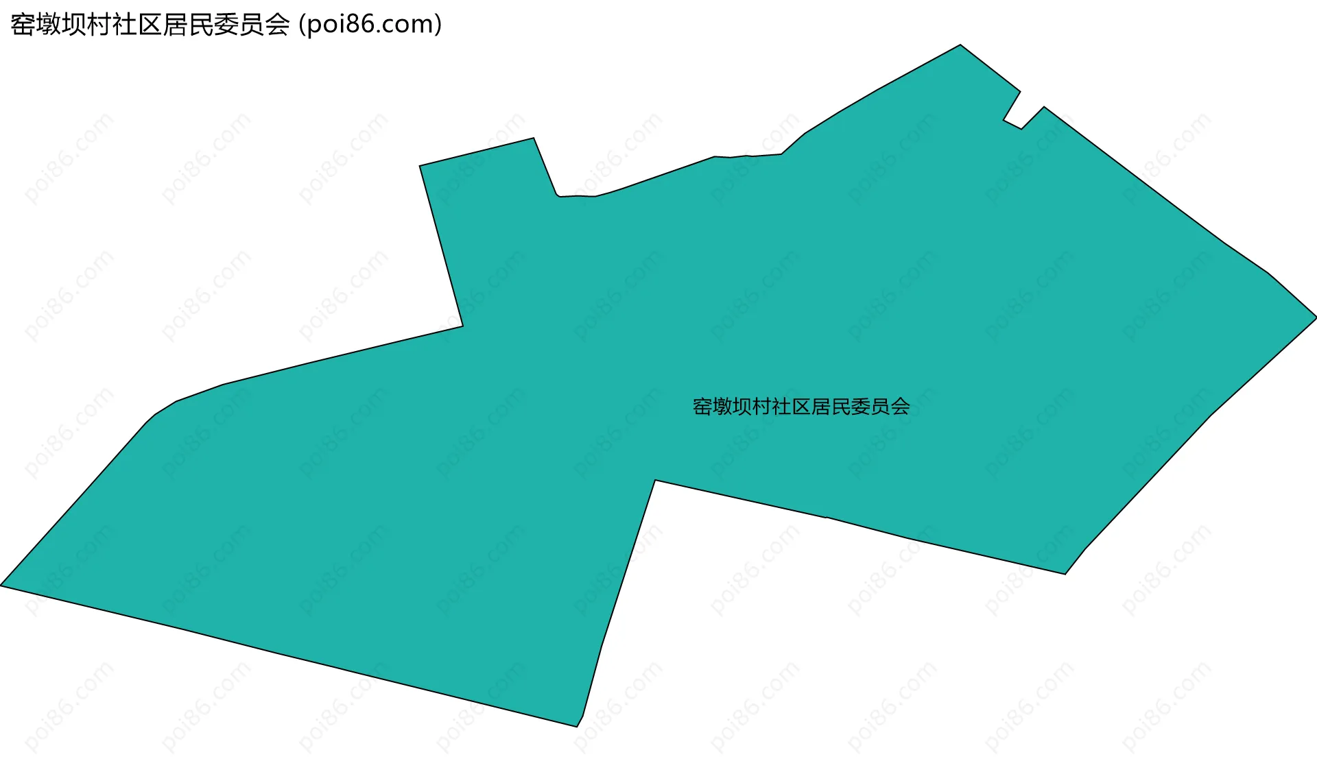 窑墩坝村社区居民委员会边界地图