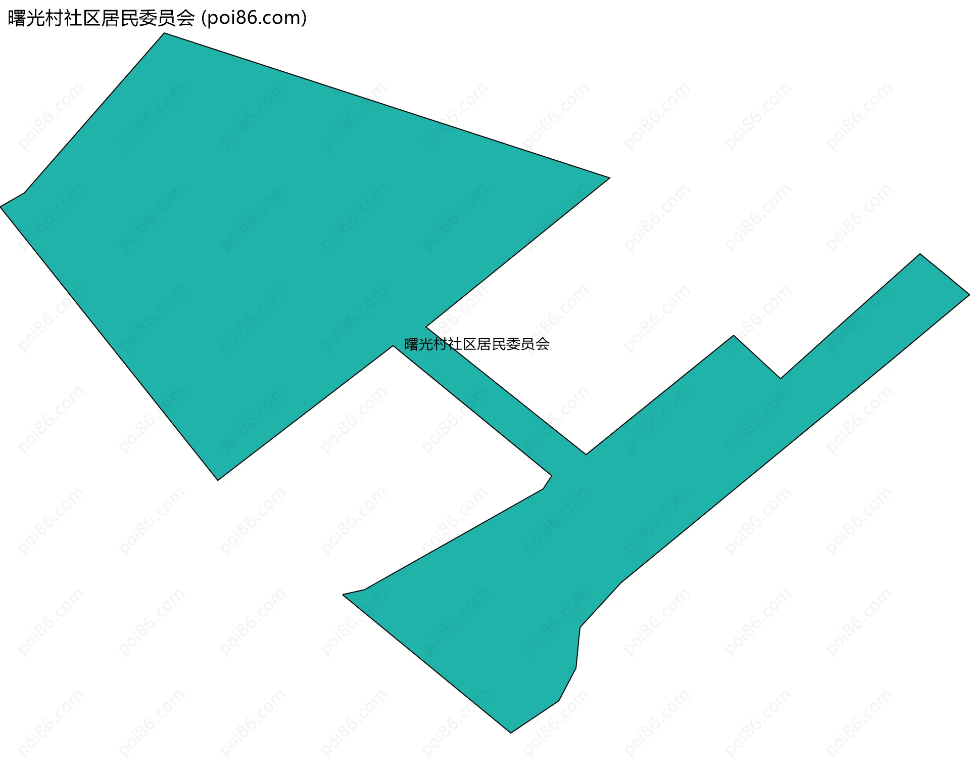 曙光村社区居民委员会边界地图