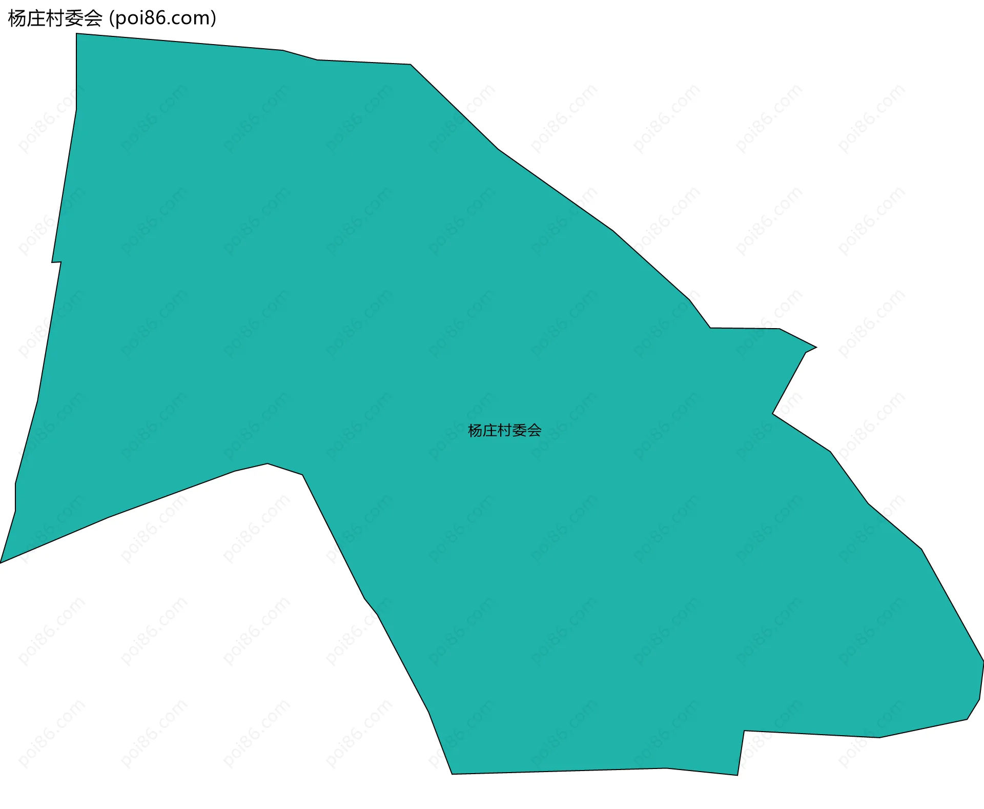 杨庄村委会边界地图