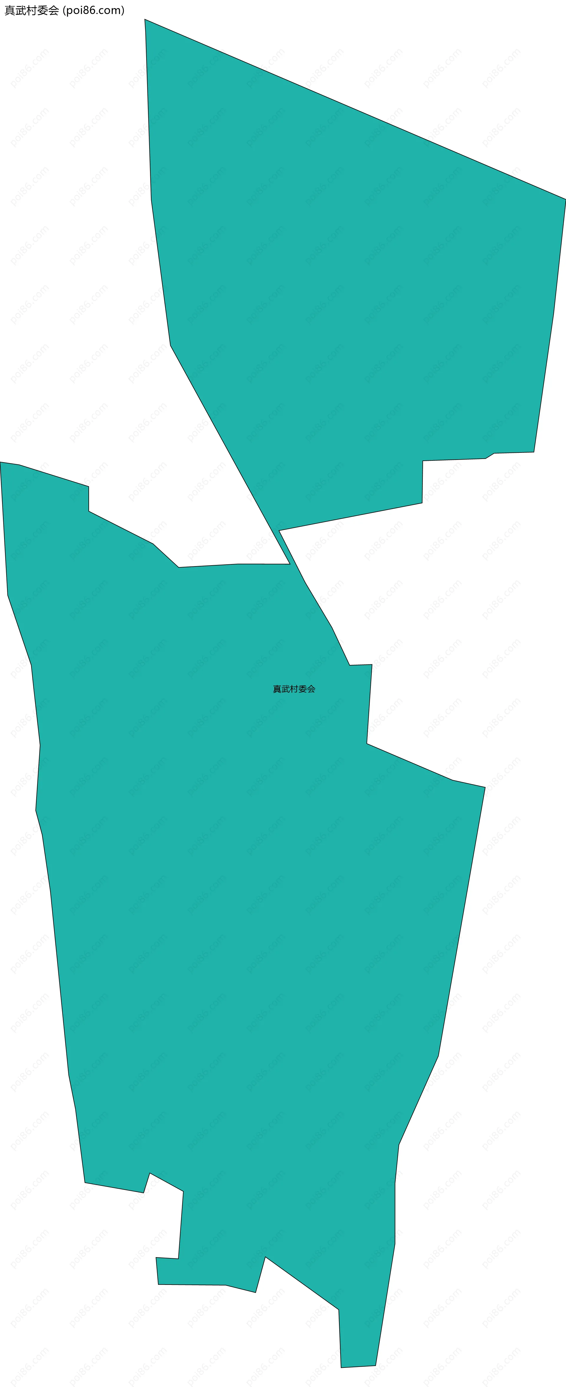 真武村委会边界地图