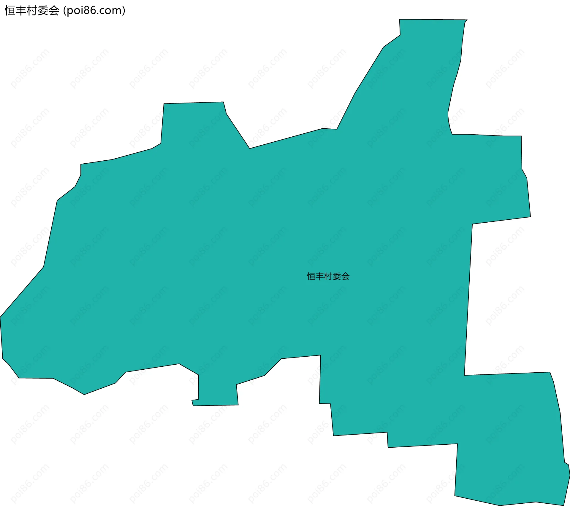 恒丰村委会边界地图