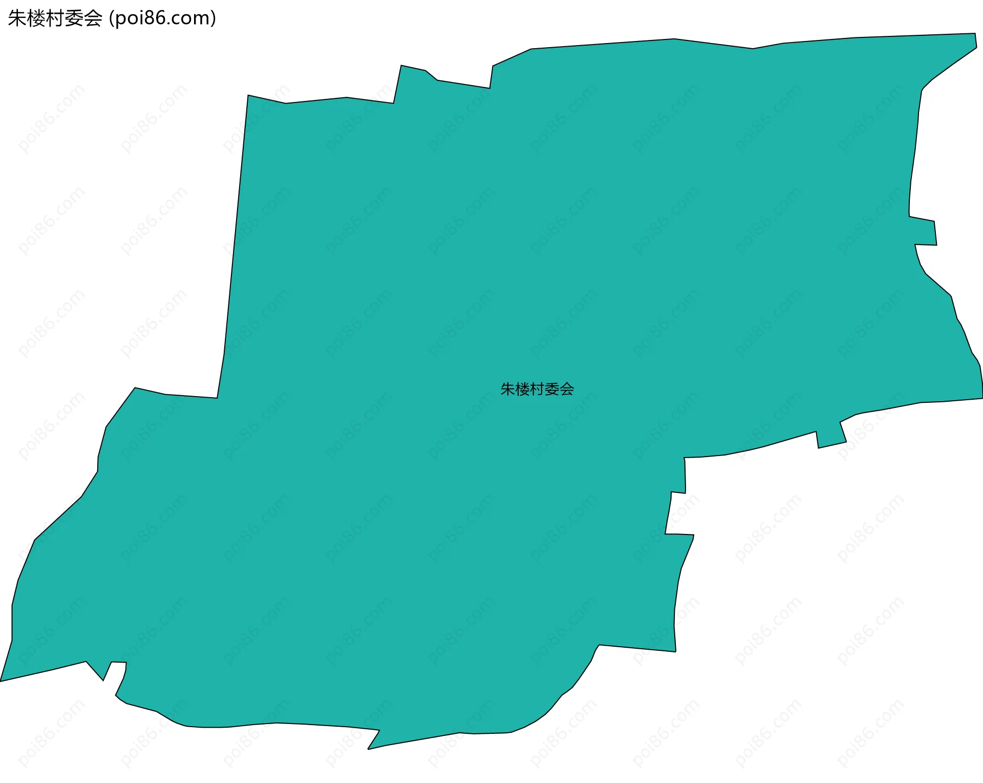 朱楼村委会边界地图