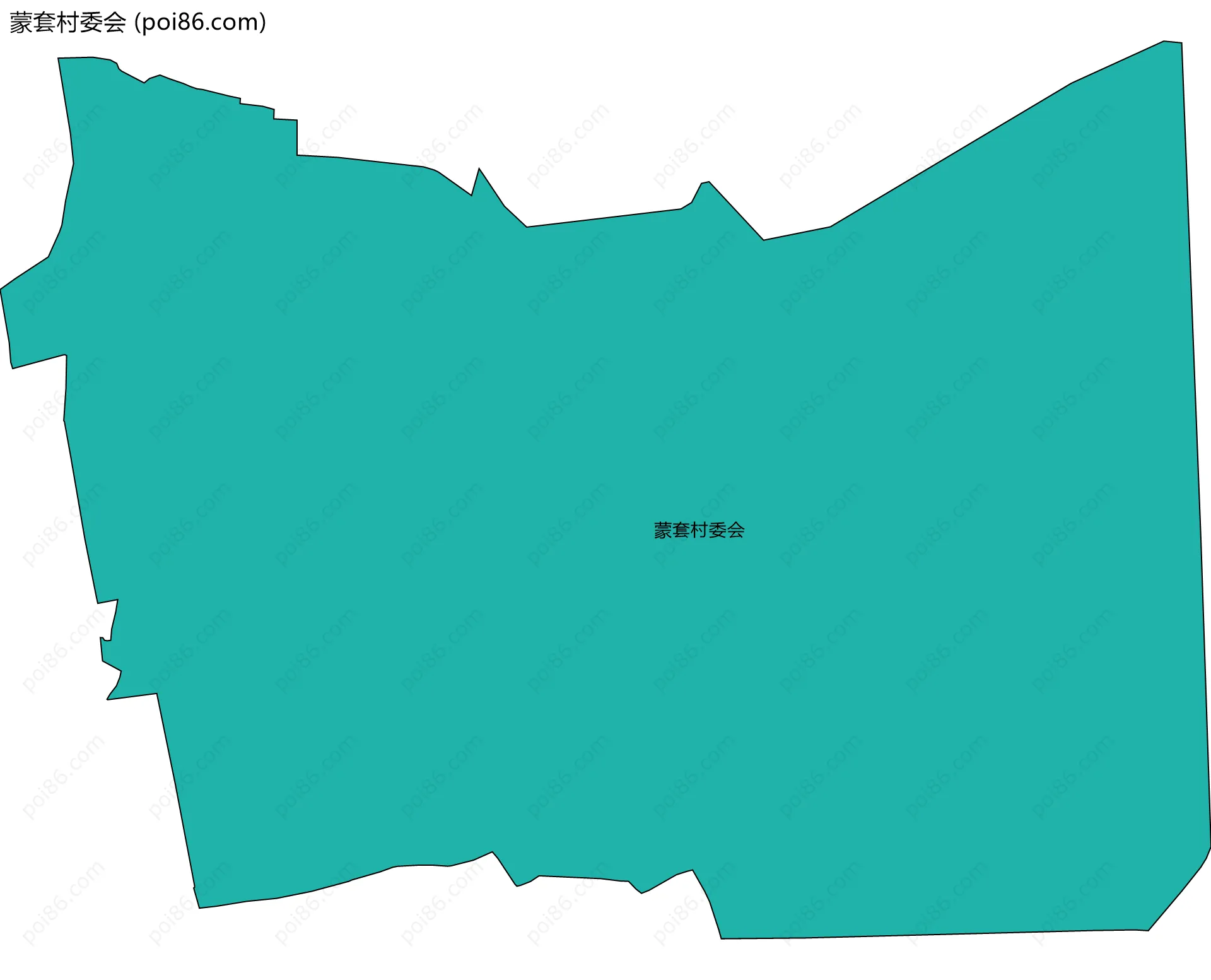 蒙套村委会边界地图