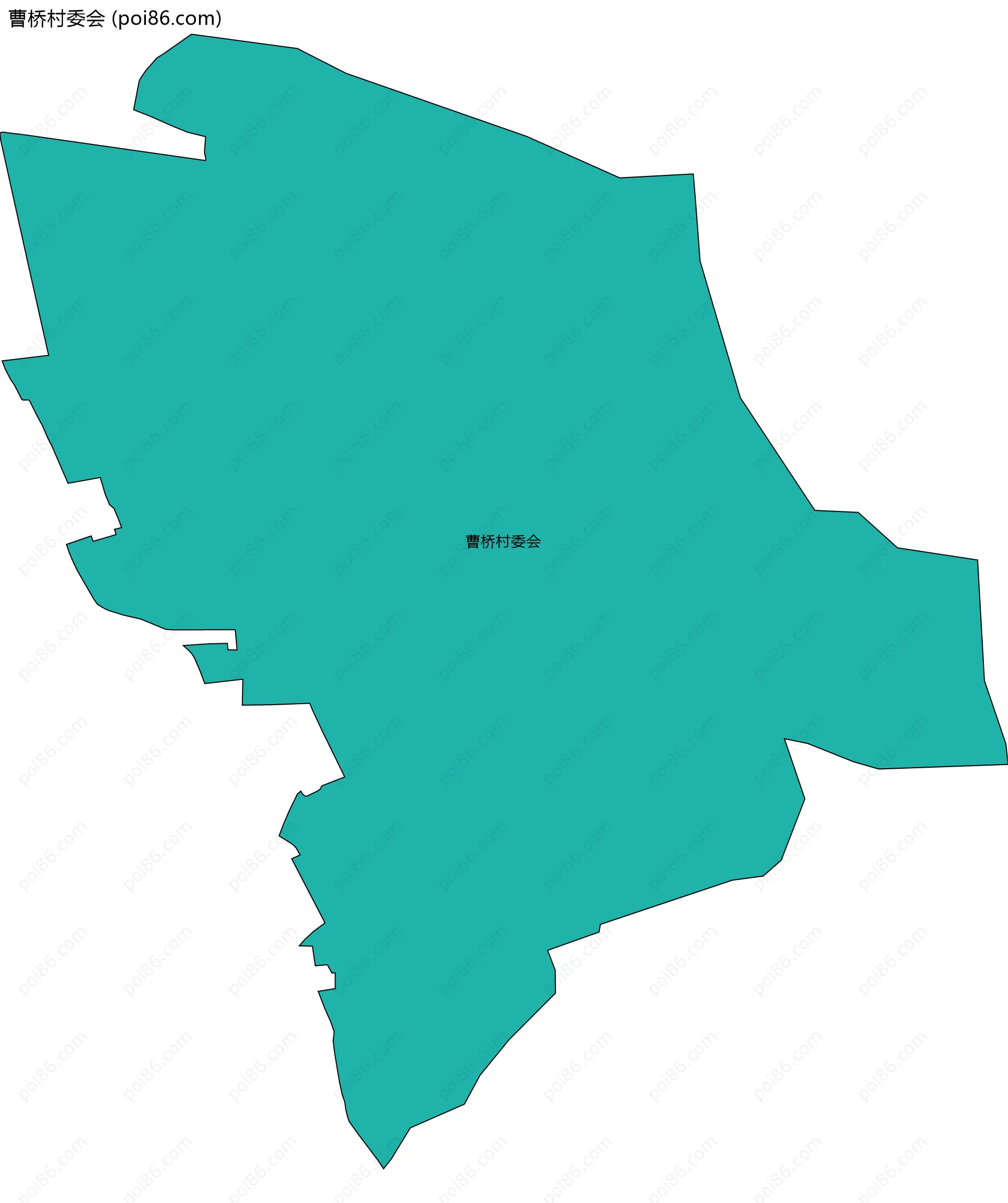 曹桥村委会边界地图