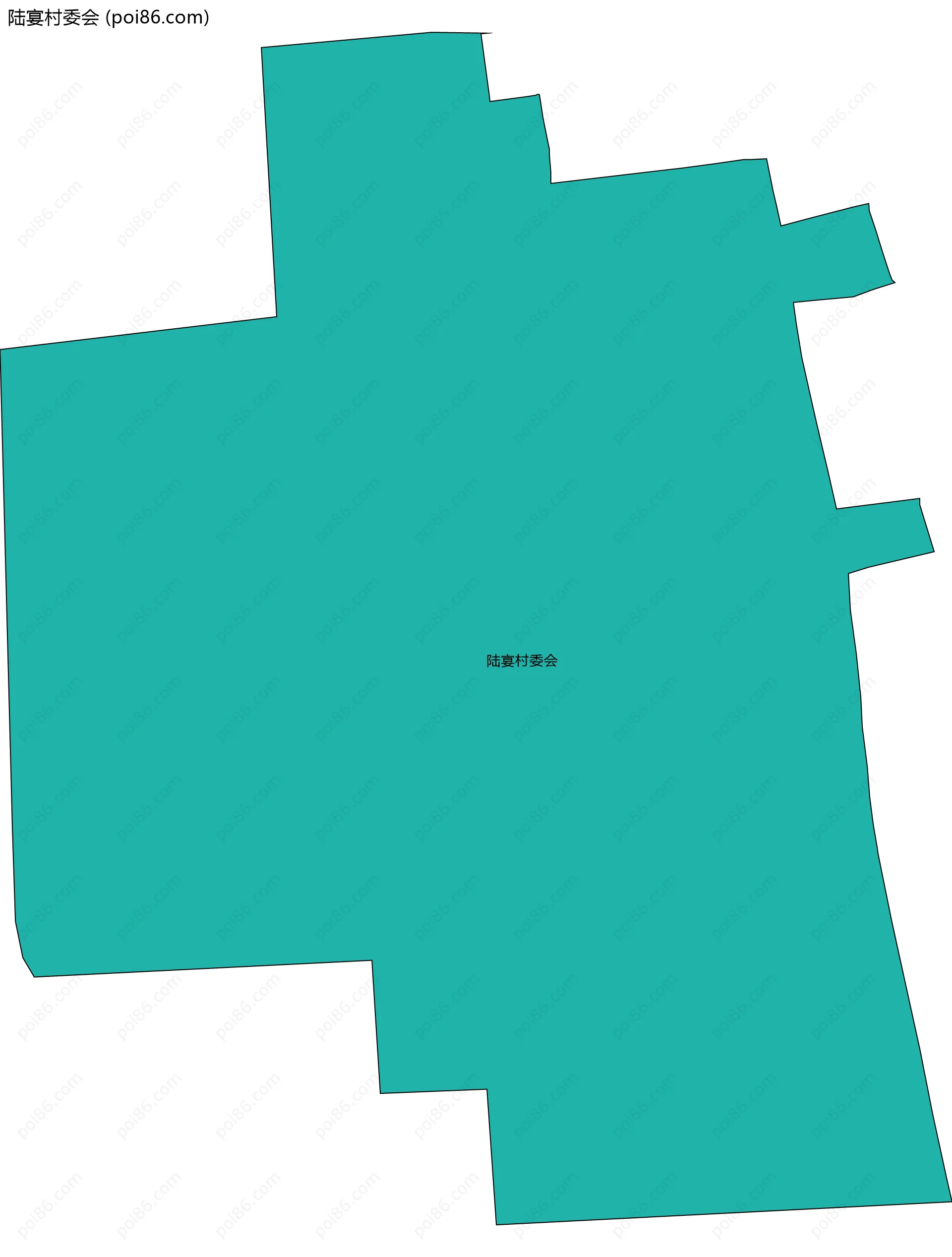 陆宴村委会边界地图