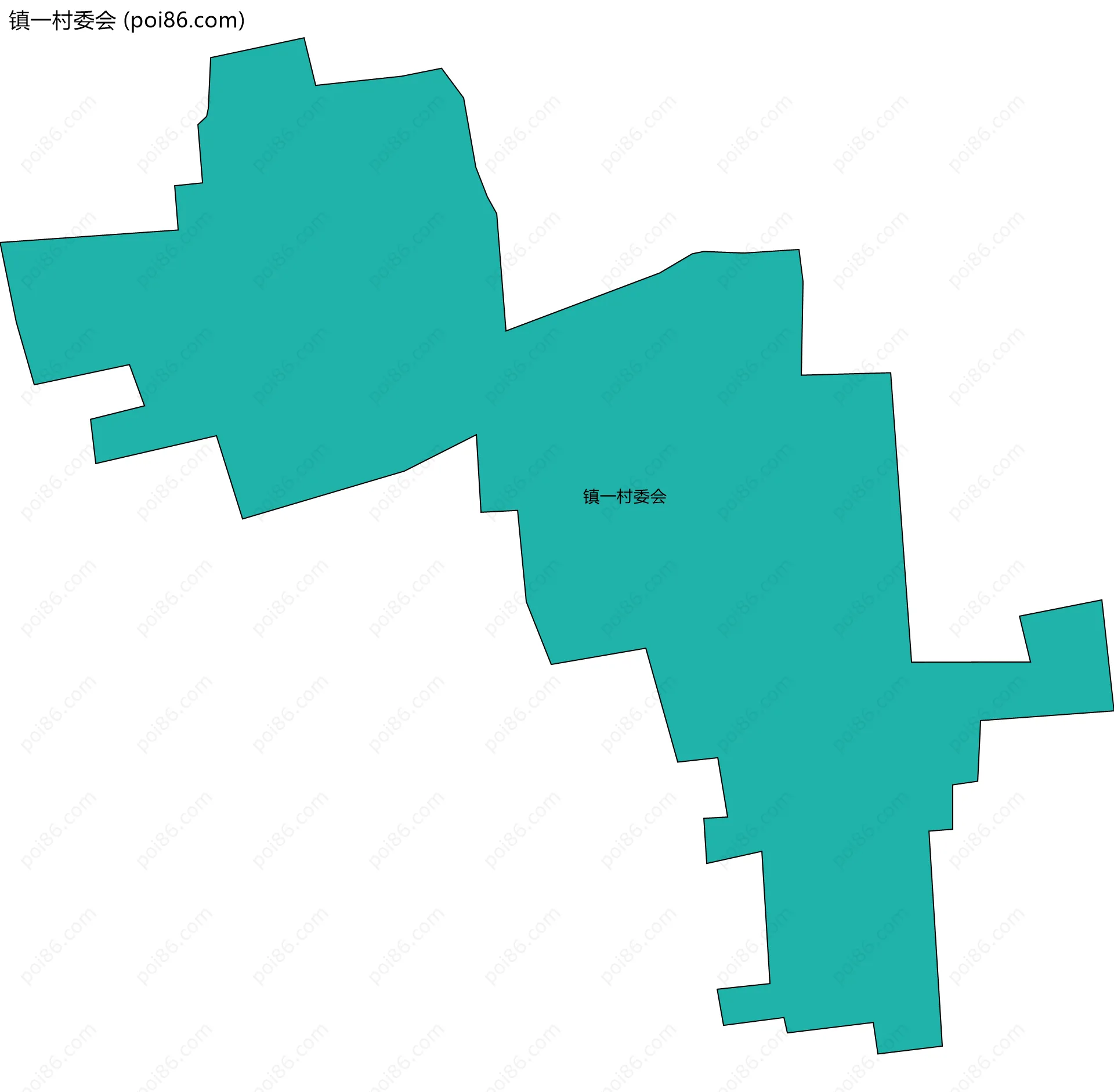 镇一村委会边界地图