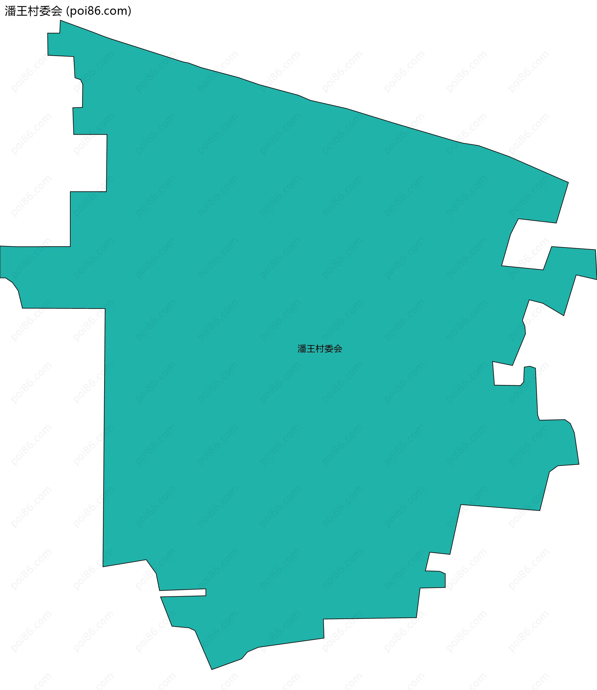 潘王村委会边界地图