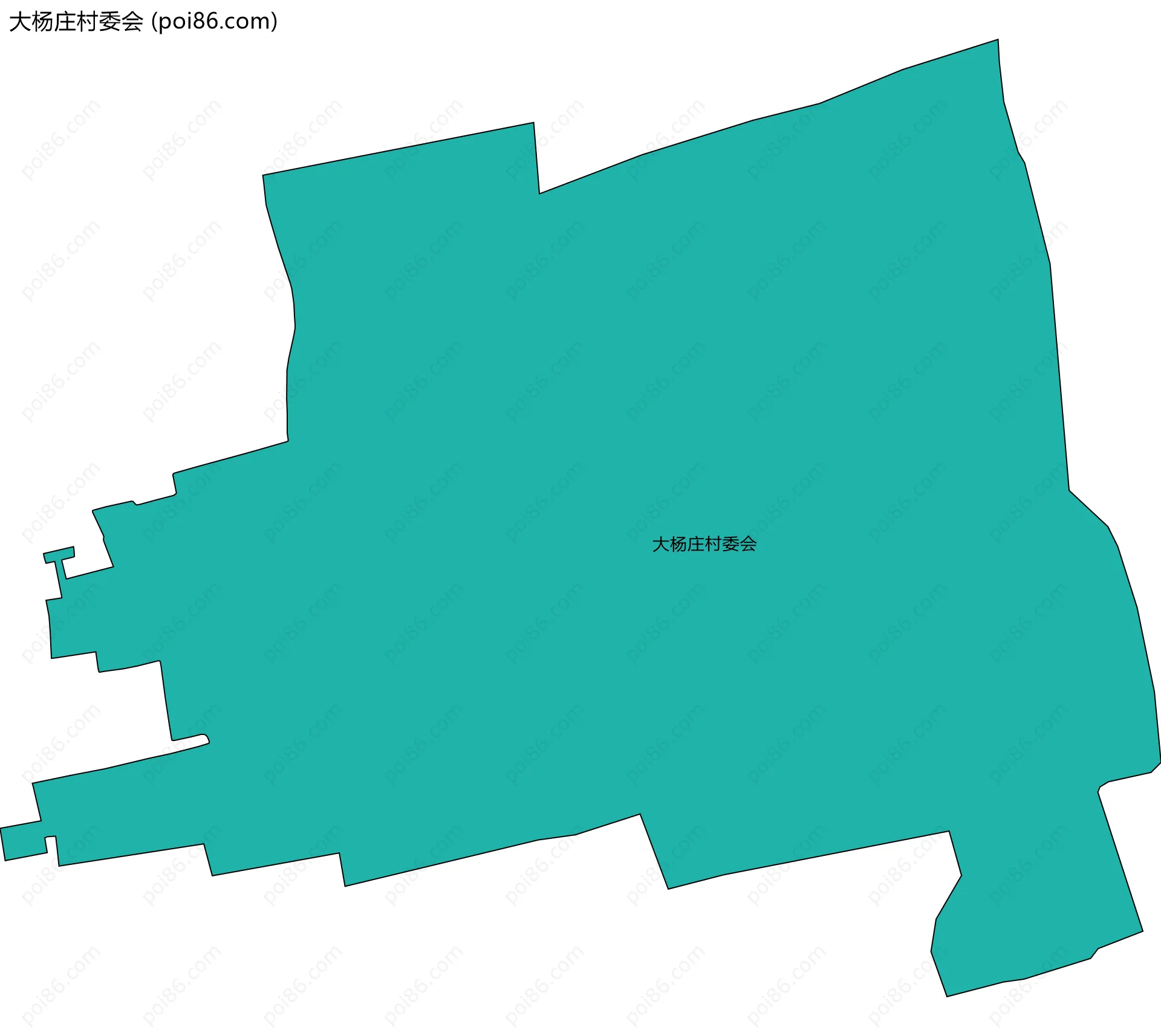 大杨庄村委会边界地图