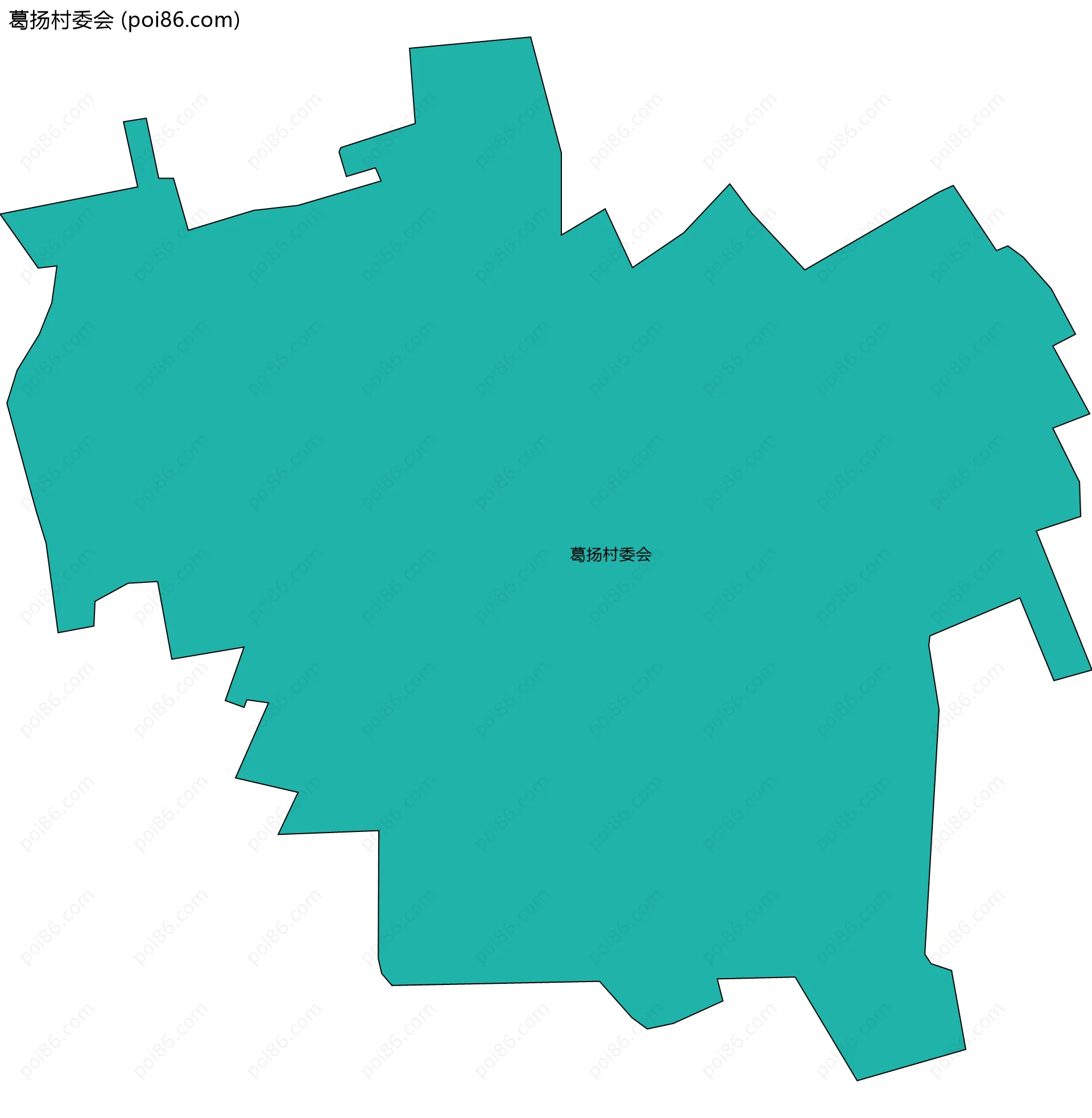 葛扬村委会边界地图