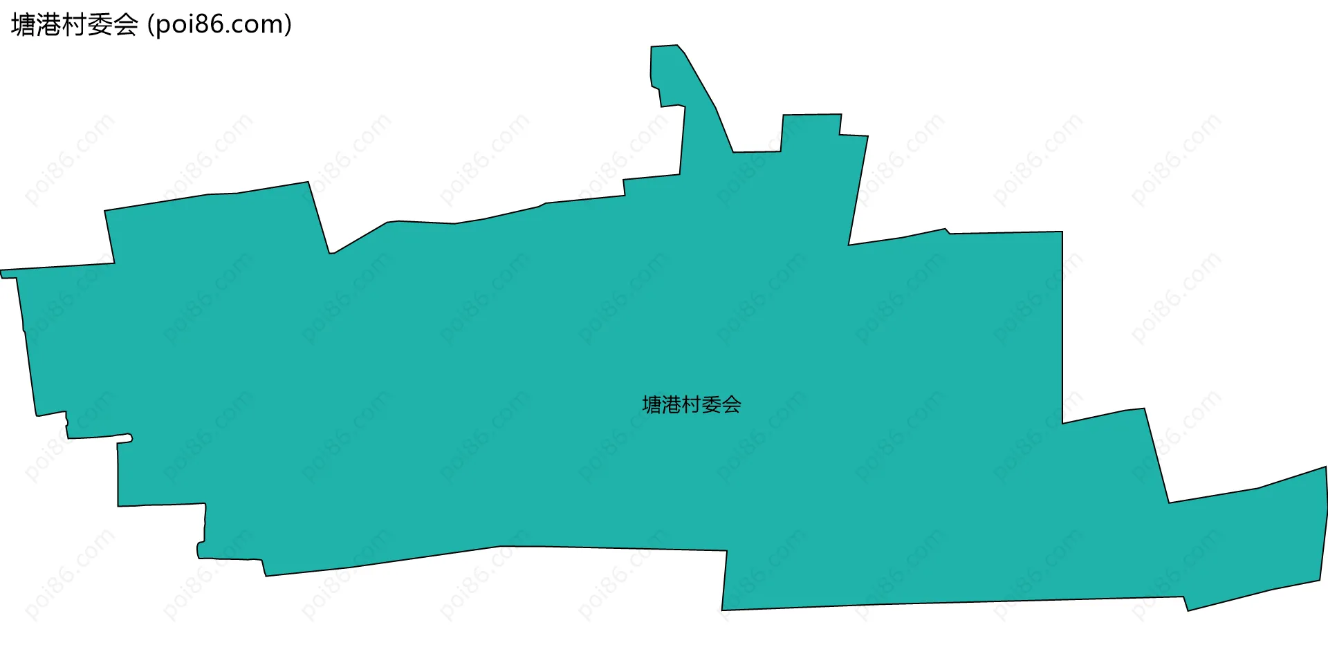 塘港村委会边界地图