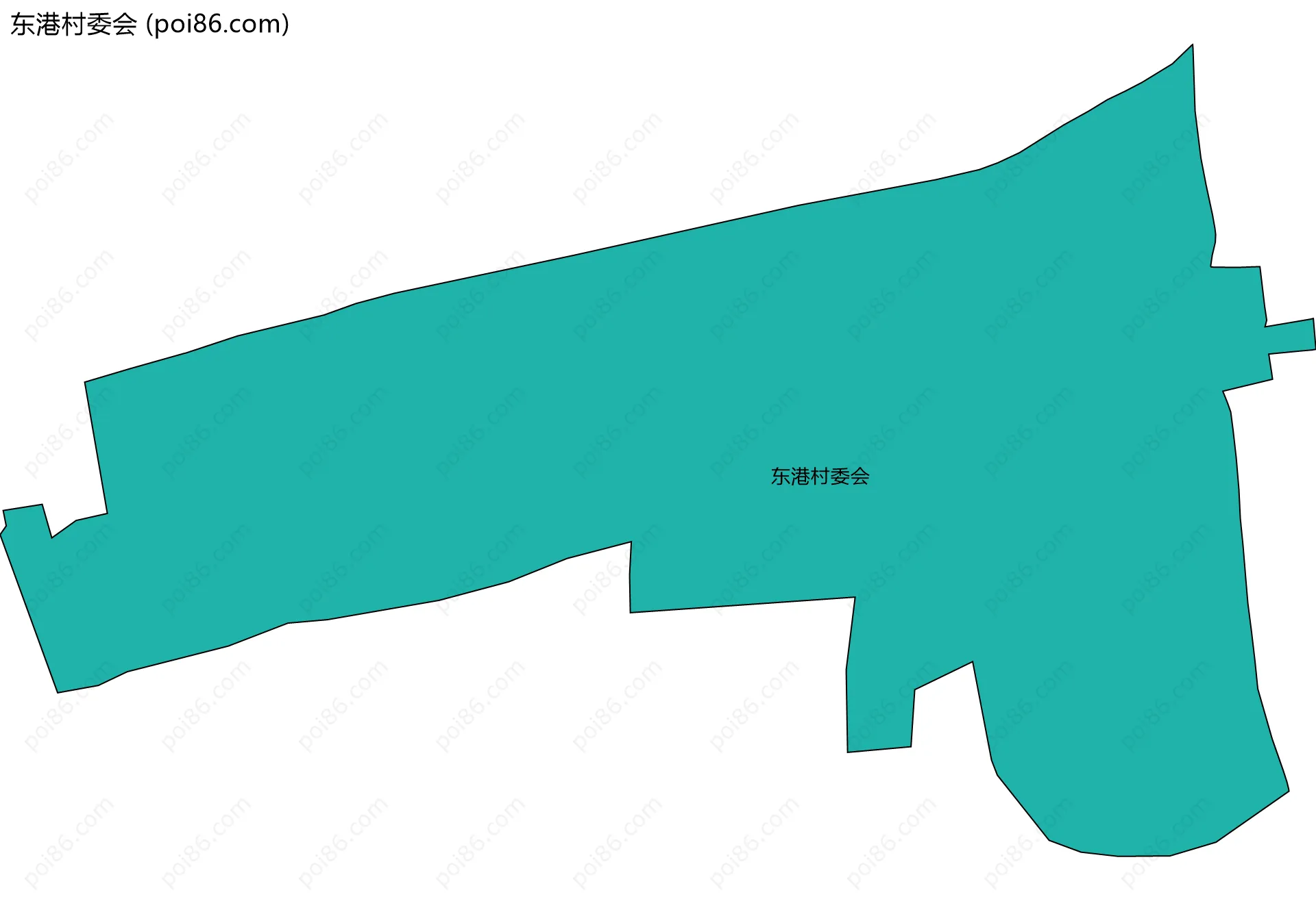 东港村委会边界地图