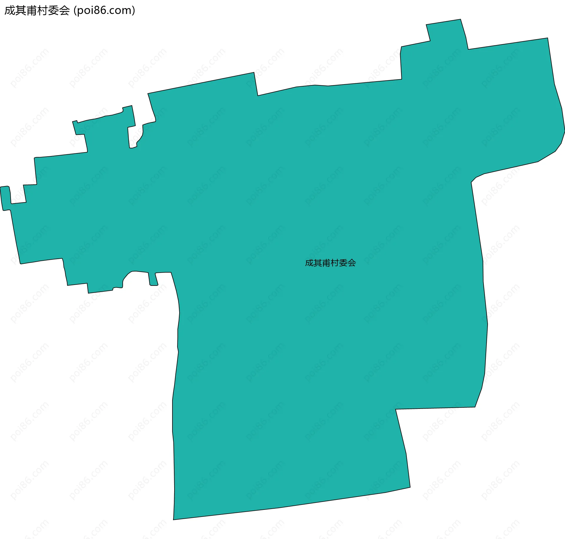 成其甫村委会边界地图