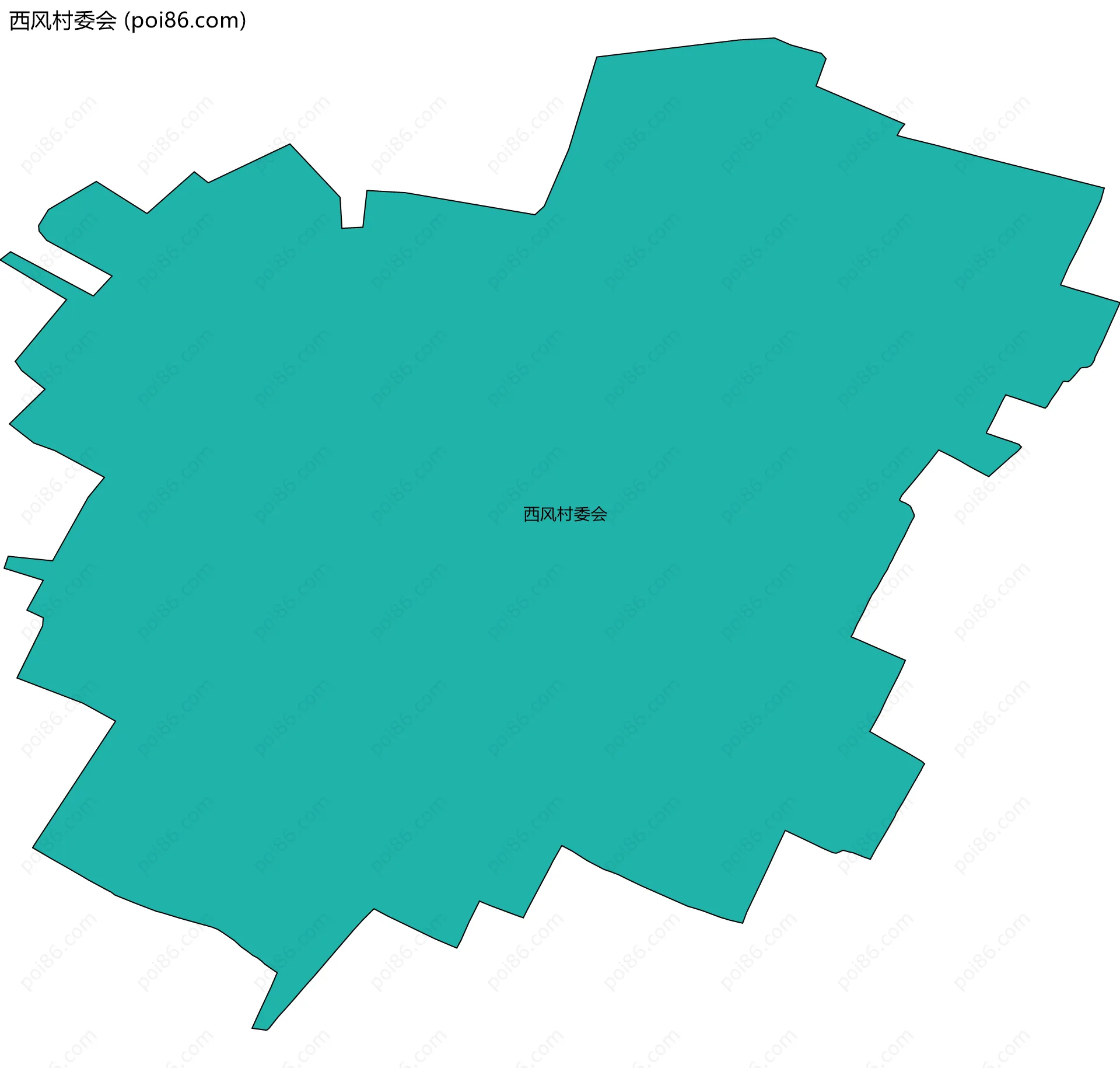 西风村委会边界地图