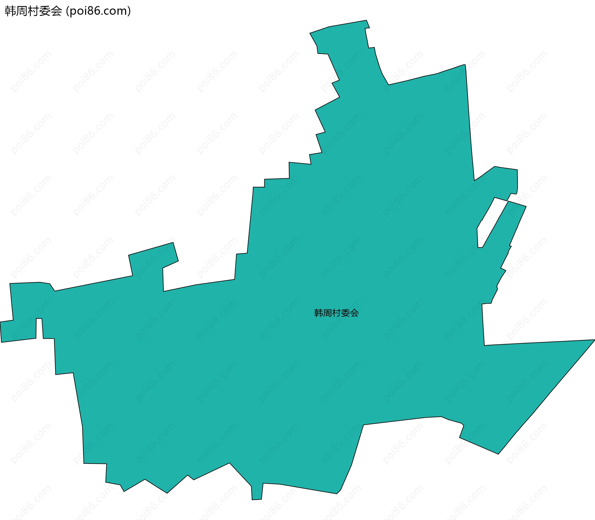 韩周村委会边界地图