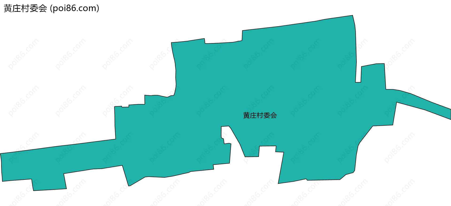 黄庄村委会边界地图