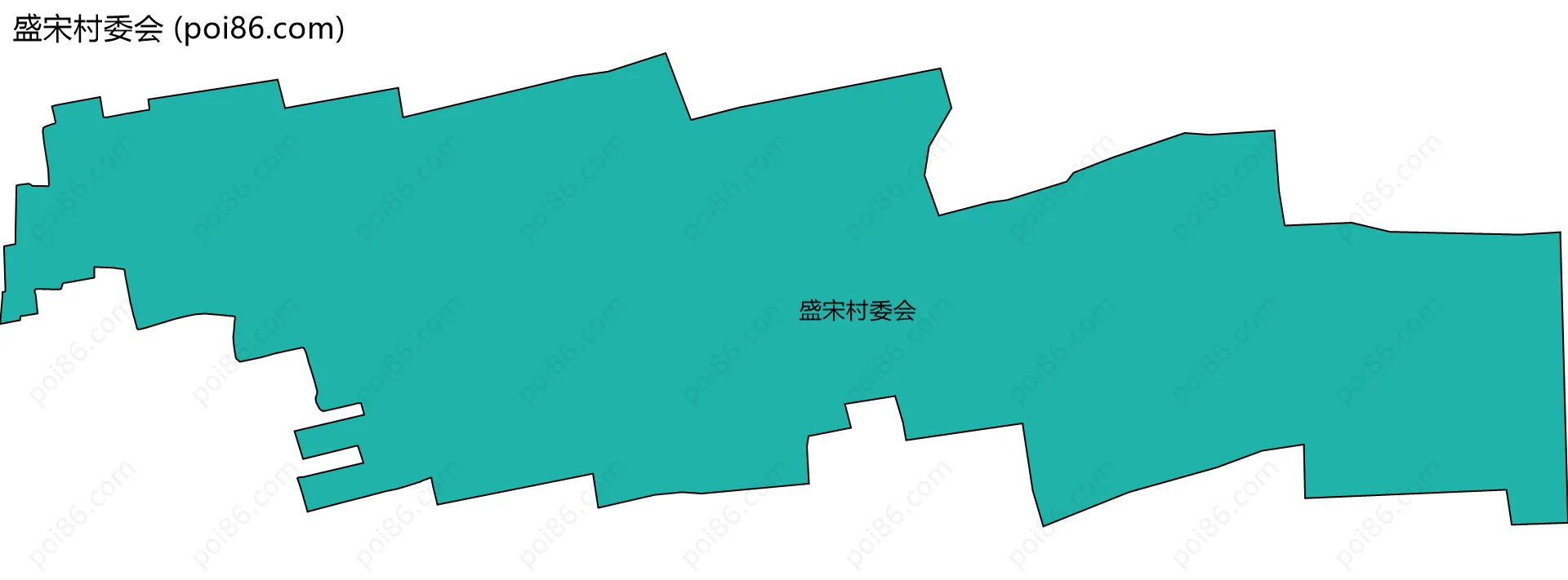 盛宋村委会边界地图