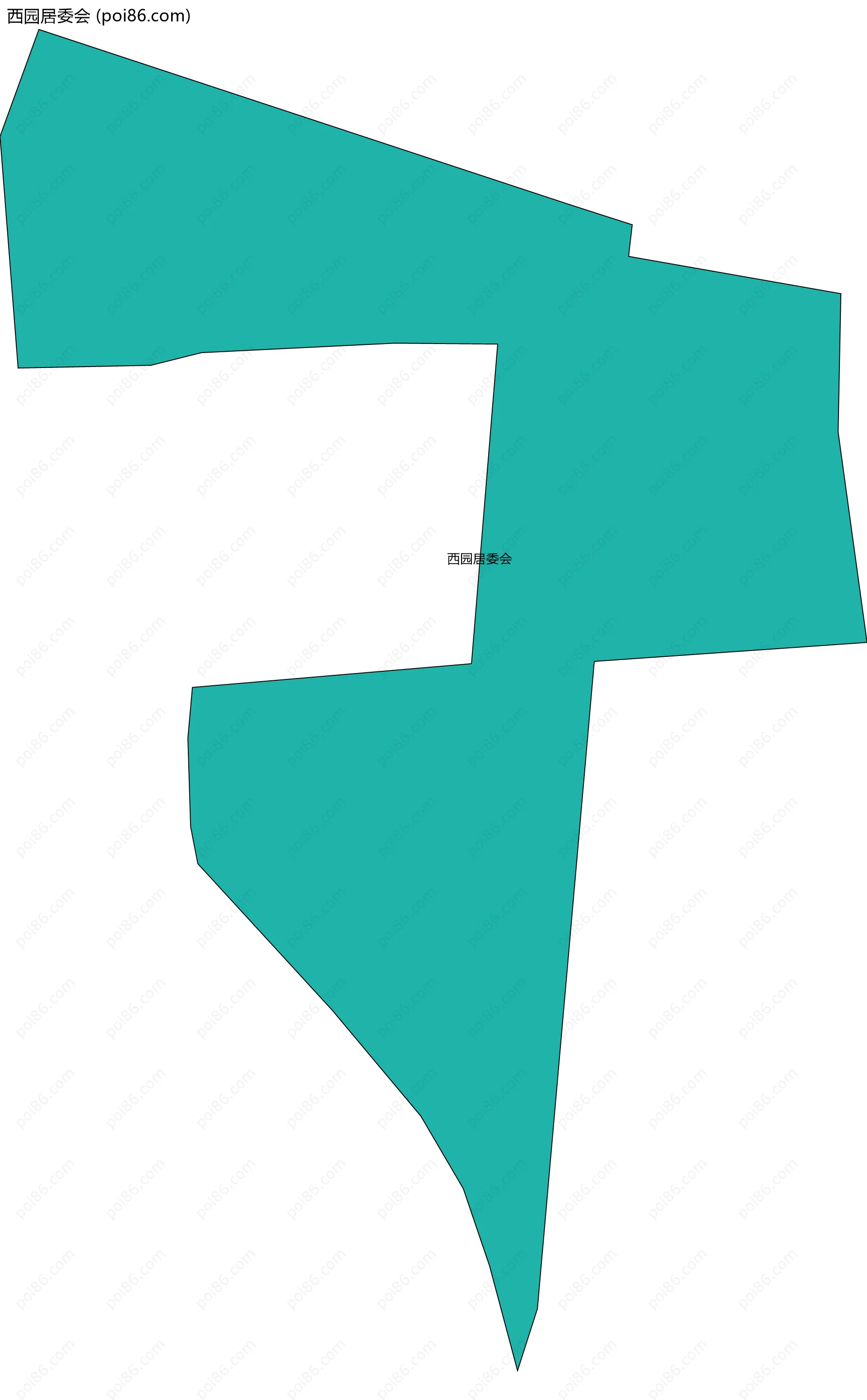 西园居委会边界地图