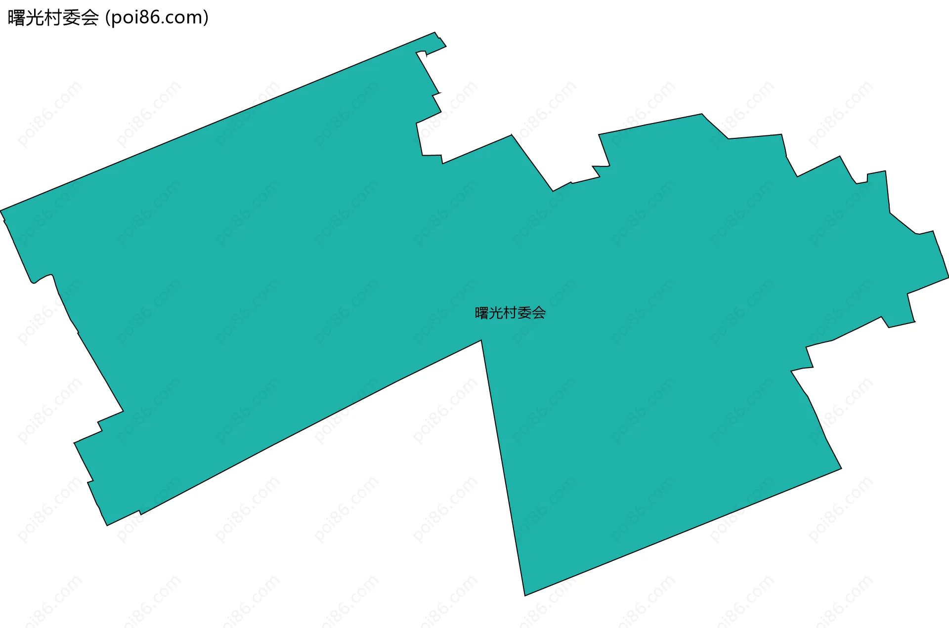 曙光村委会边界地图