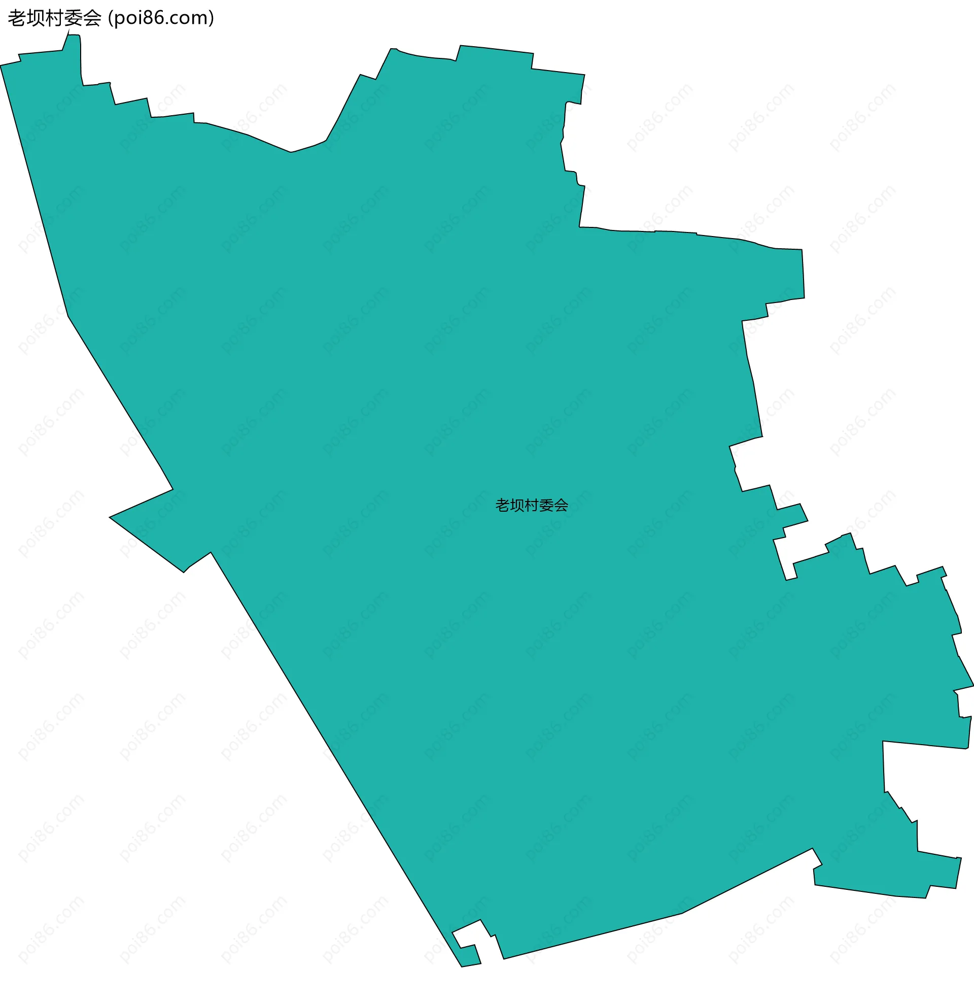 老坝村委会边界地图