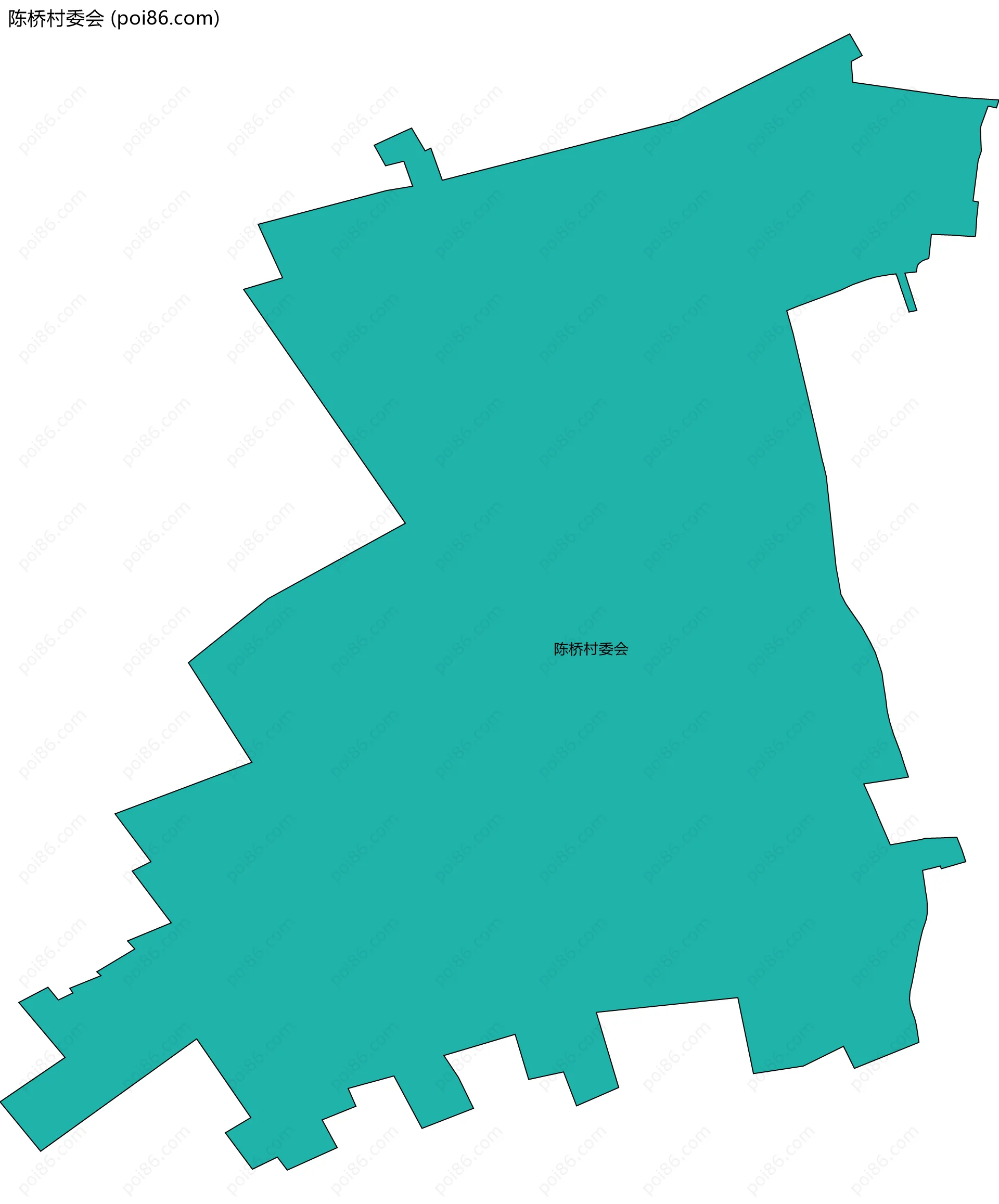 陈桥村委会边界地图