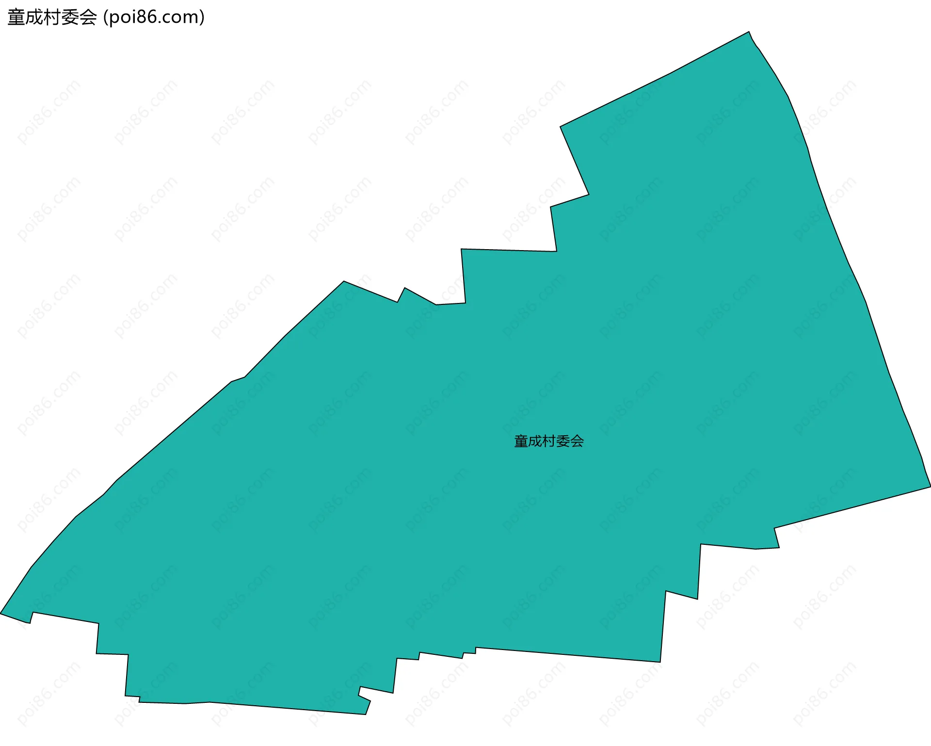 童成村委会边界地图