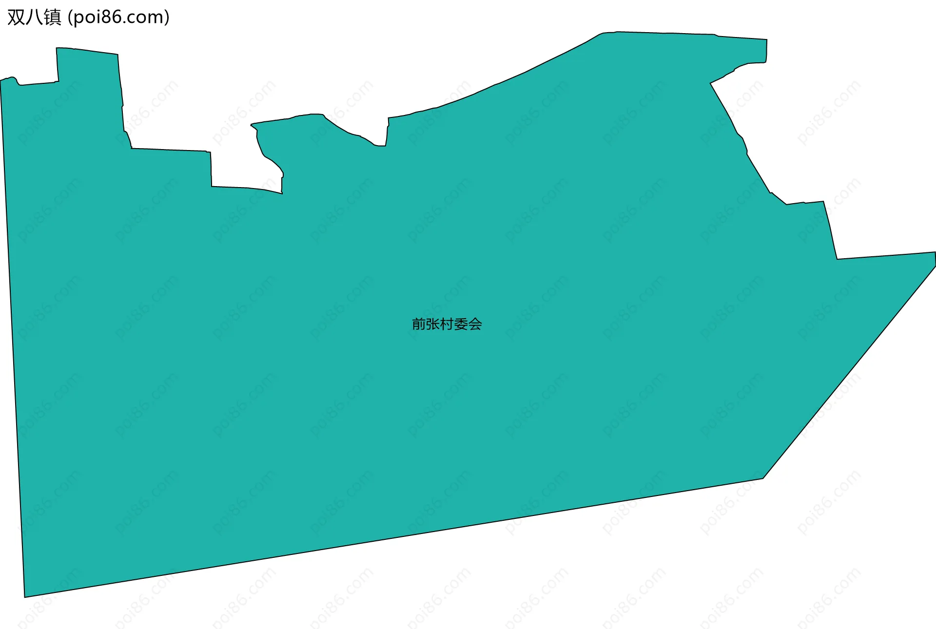双八镇边界地图(五级行政区划)