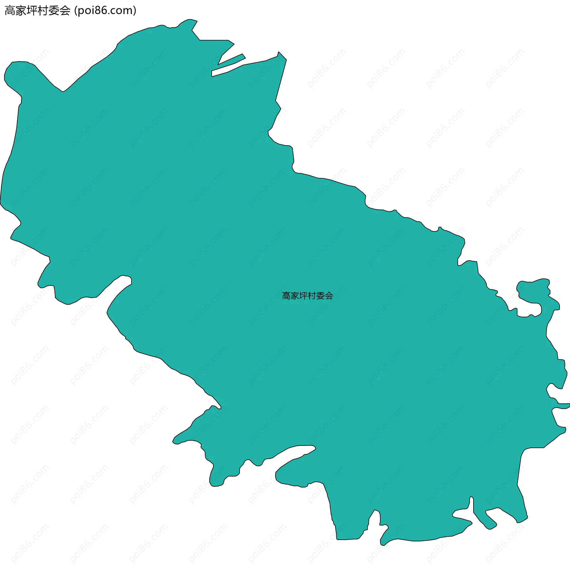高家坪村委会边界地图