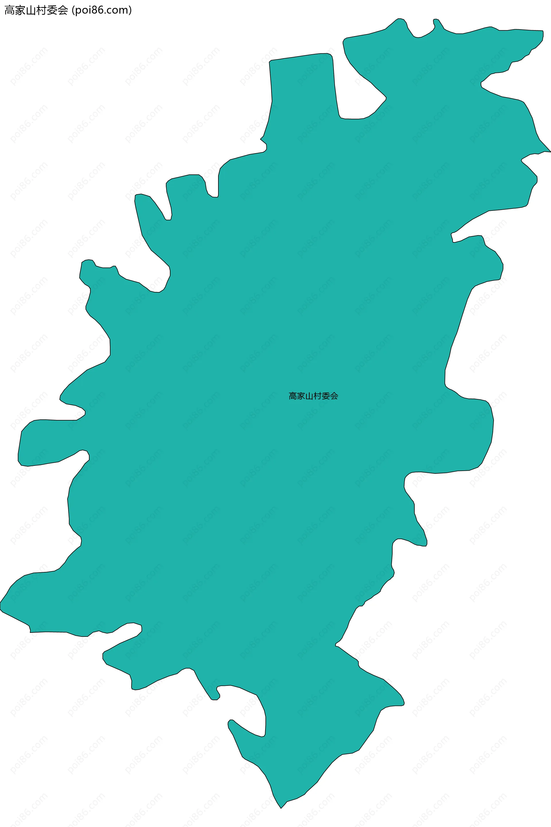 高家山村委会边界地图