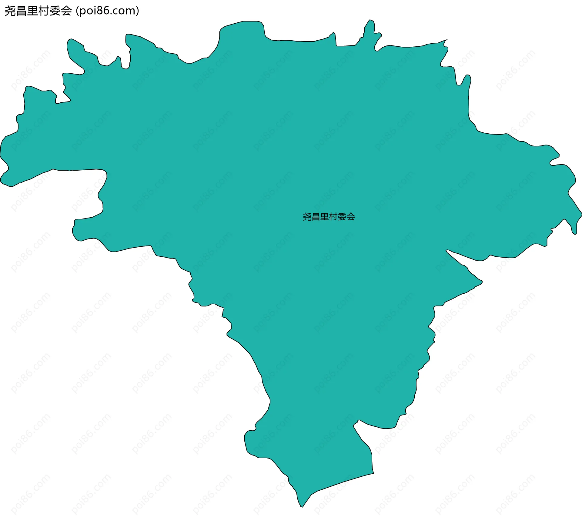 尧昌里村委会边界地图