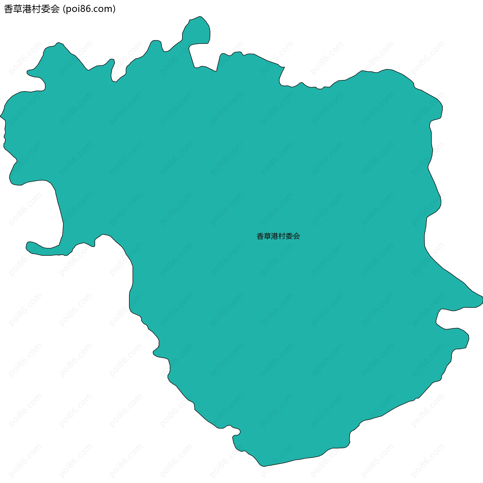 香草港村委会边界地图