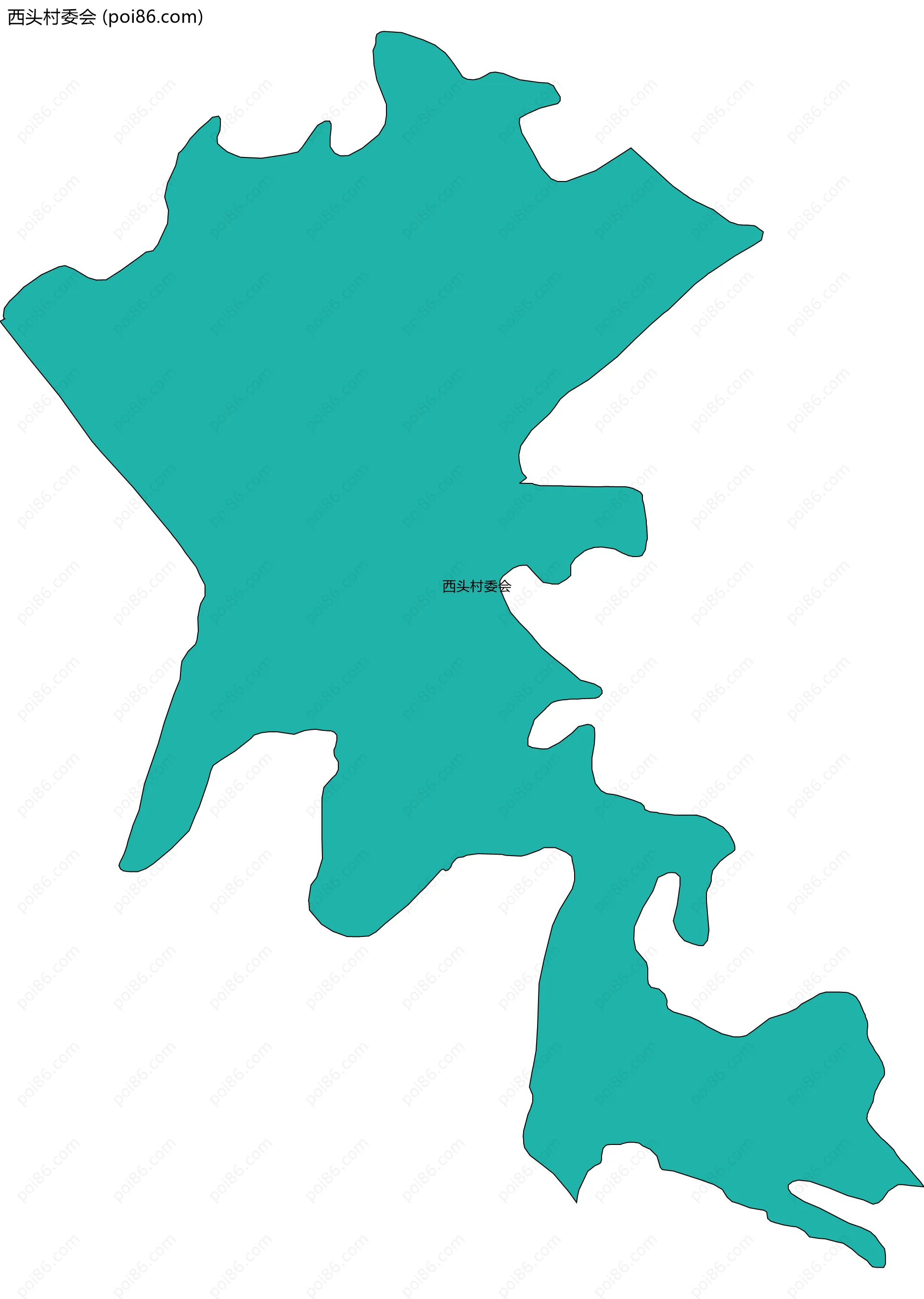 西头村委会边界地图