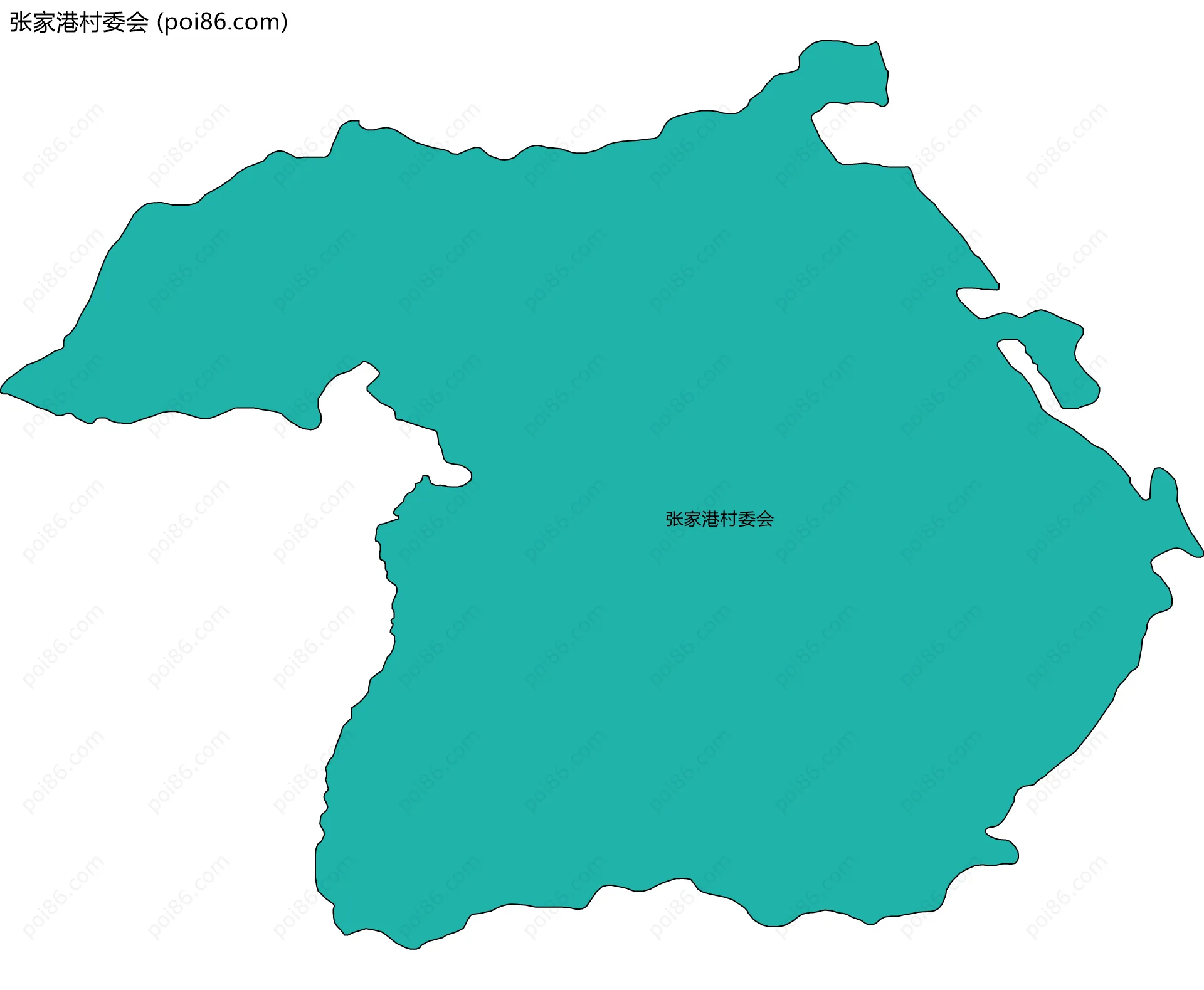张家港村委会边界地图