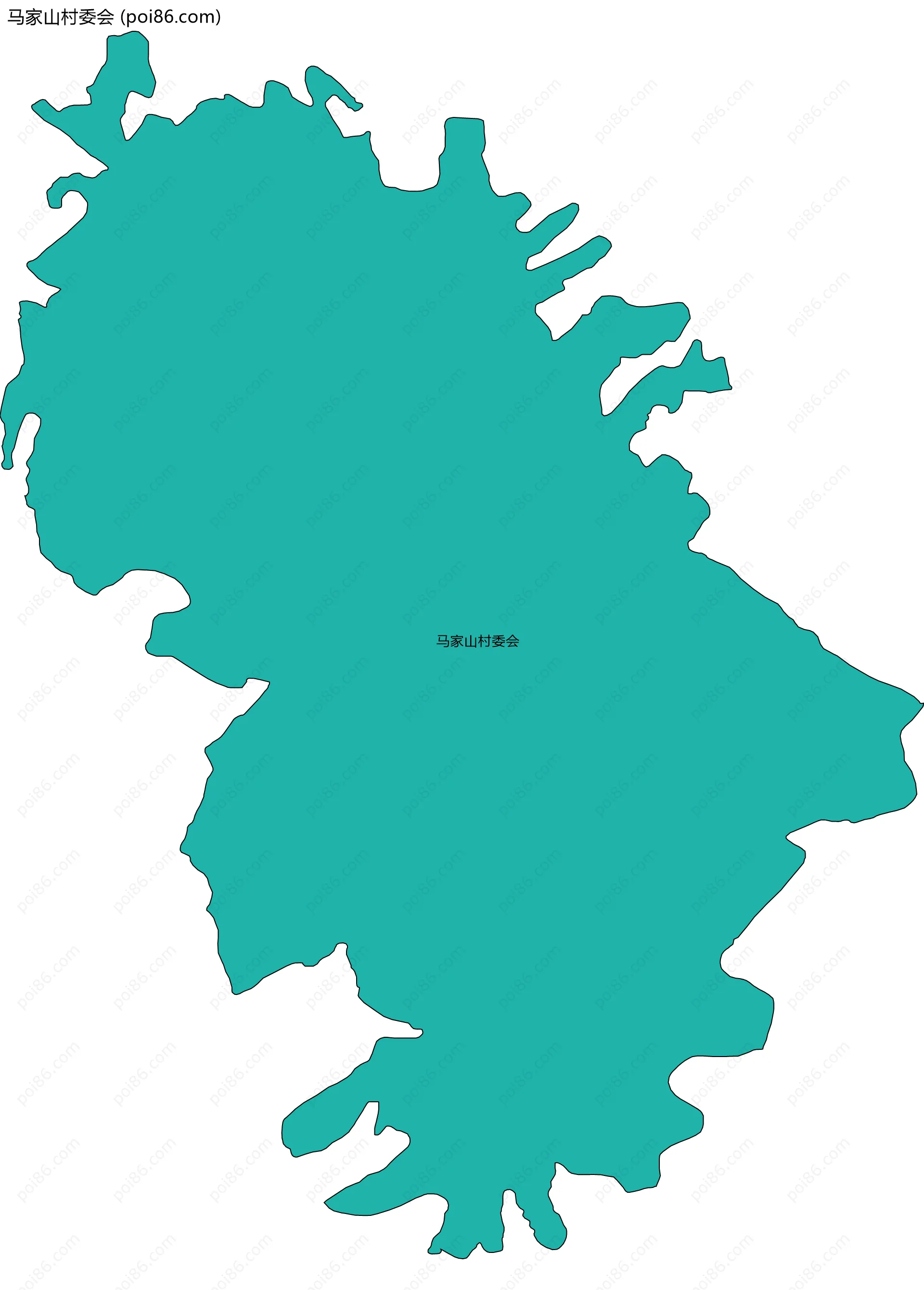 马家山村委会边界地图