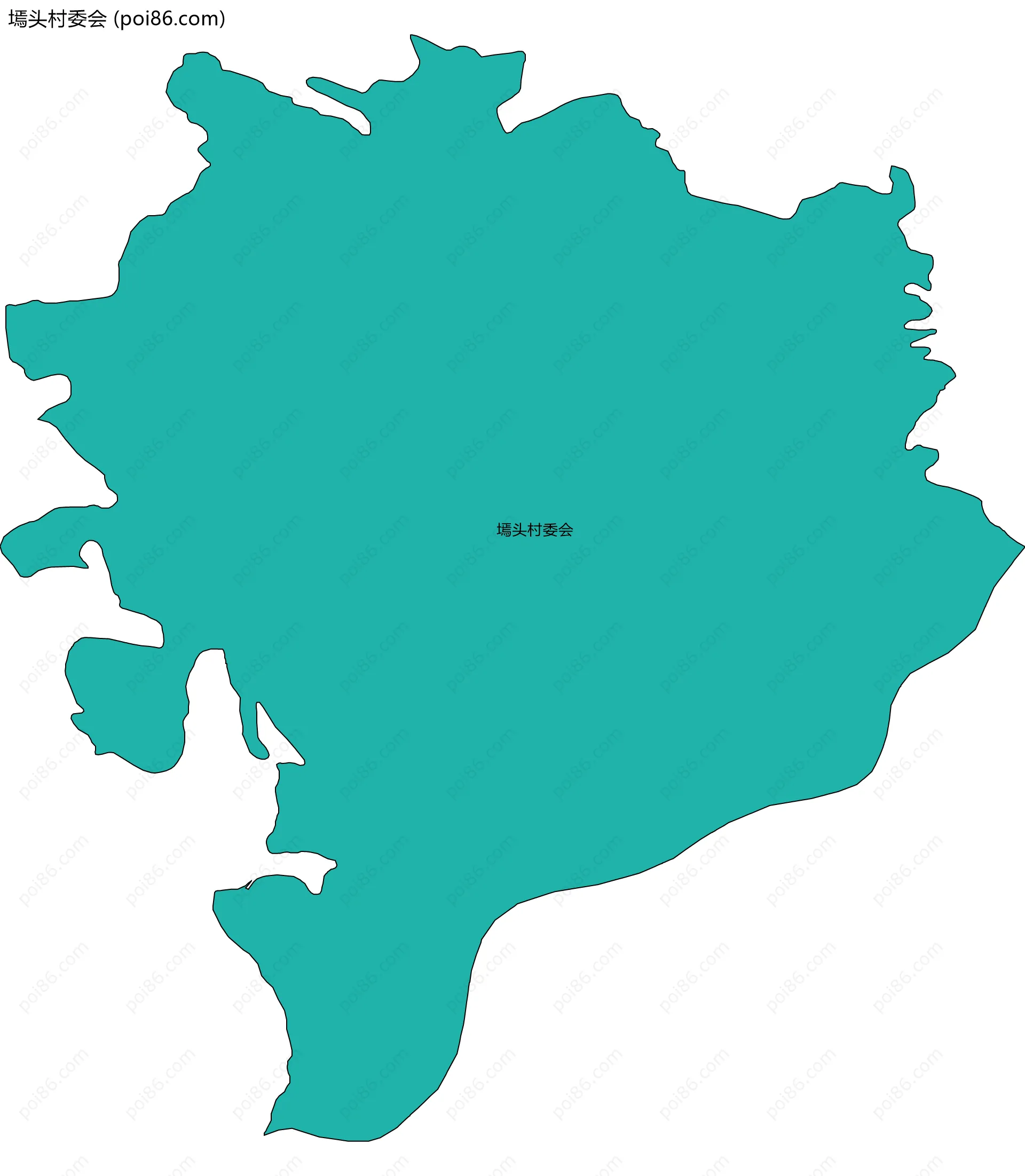 墕头村委会边界地图