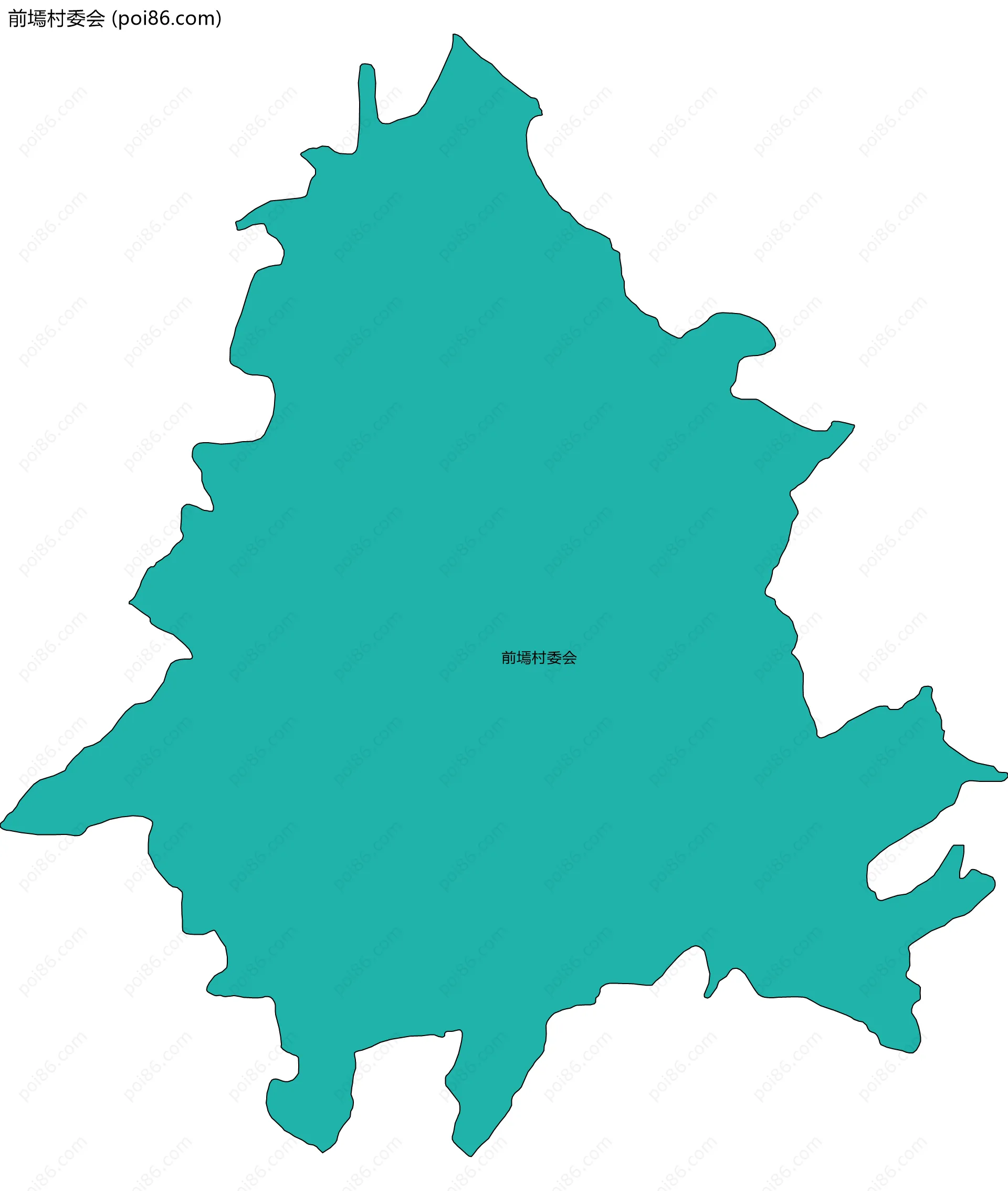 前墕村委会边界地图